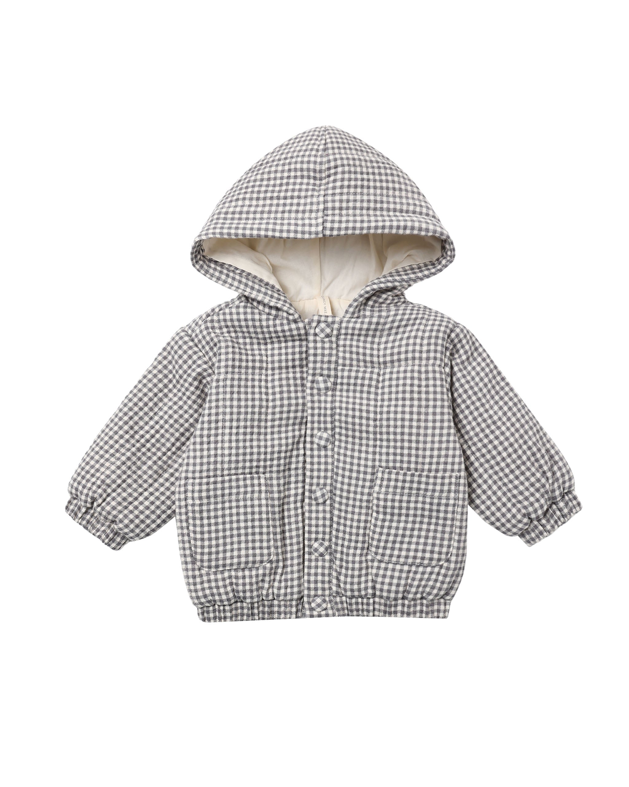 Hooded Woven Jacket - Midnight Gingham