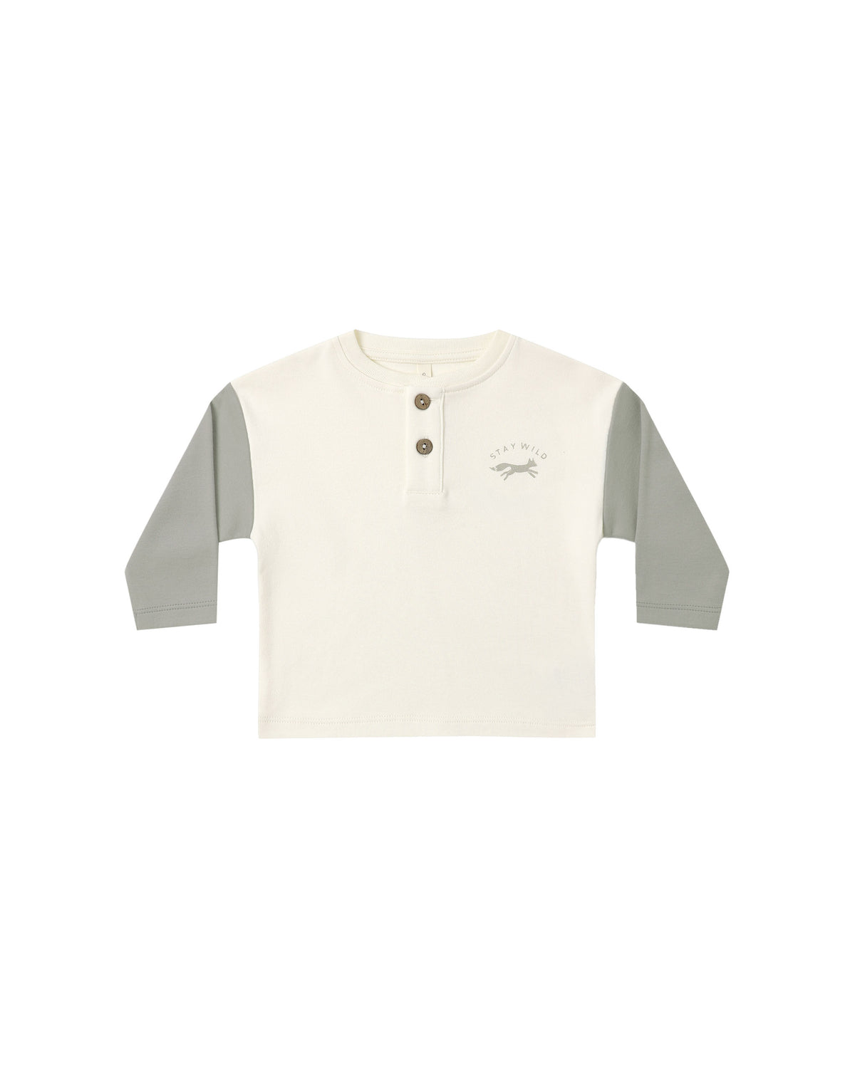 Long Sleeve Henley Tee - Laurel