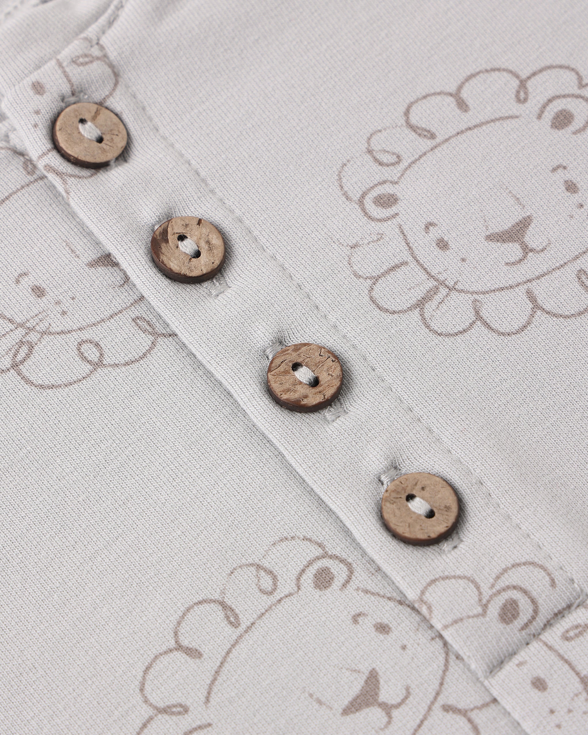 Relaxed Fleece Jumpsuit || Lions - Sky