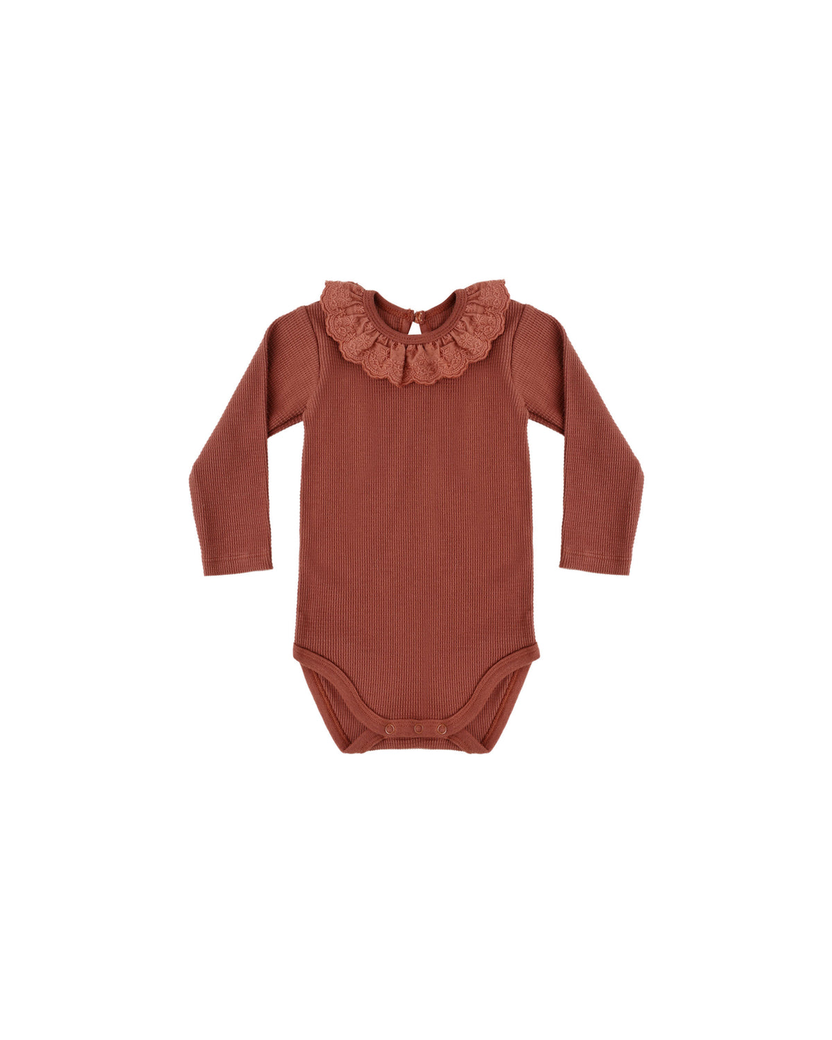 Ruffle Collar Bodysuit - Redwood