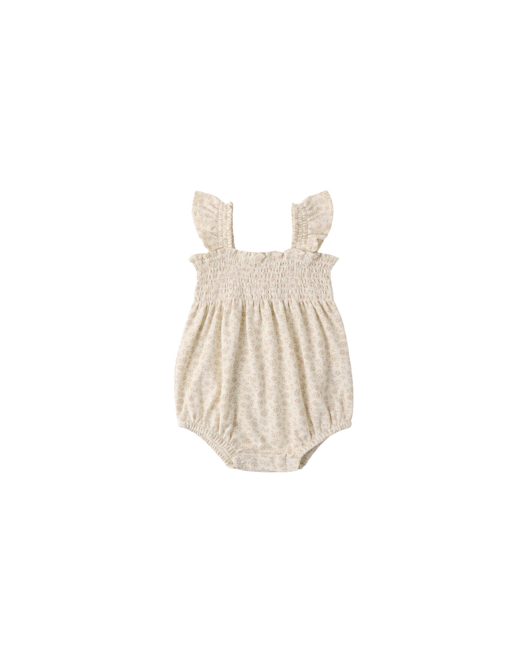 Smocked Ruffle Sleeve Romper || Ditsy