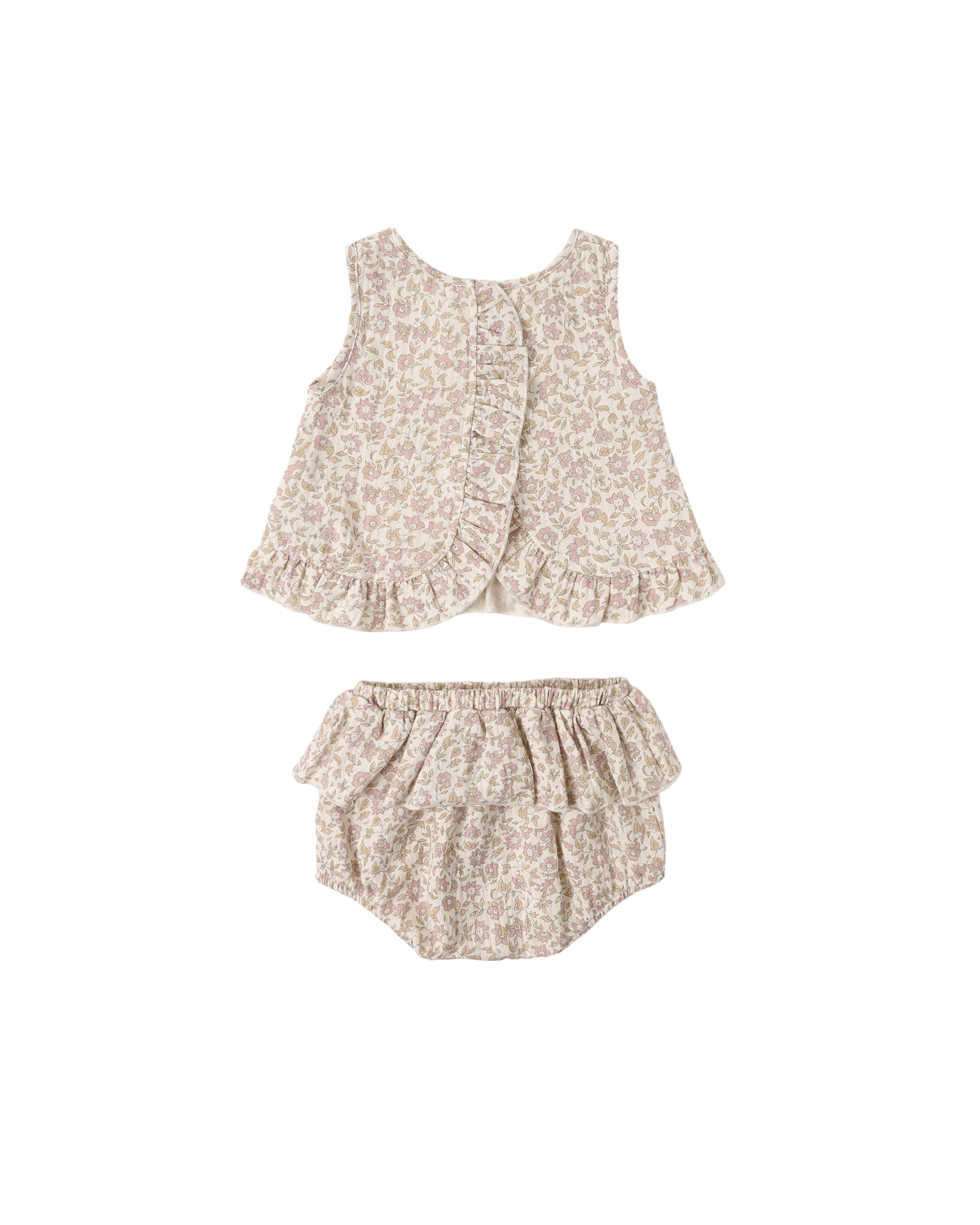 Ruffled Tulip Top + Bloomer Set || Dahlia