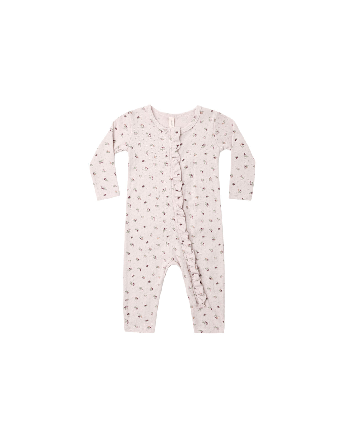 Ruffle Jumpsuit - Heart Ditsy Lilac