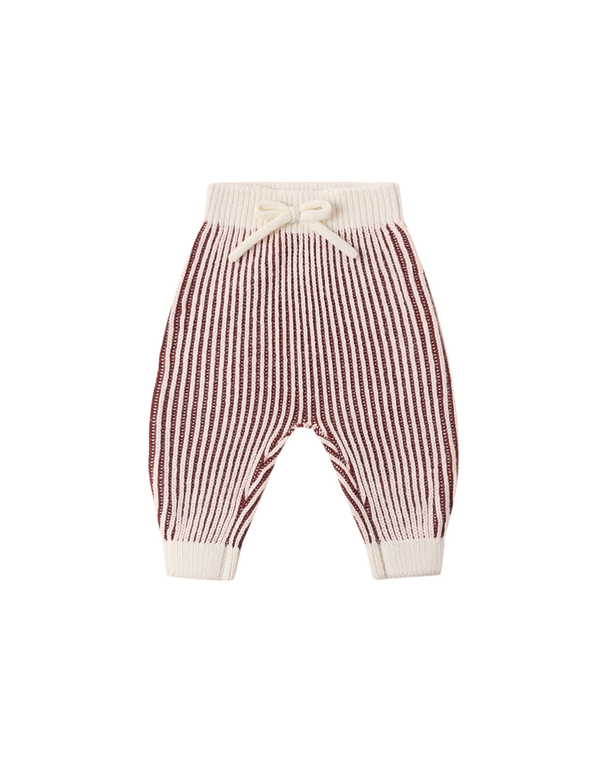 Chunky Knit Pant - Black Cherry Stripe