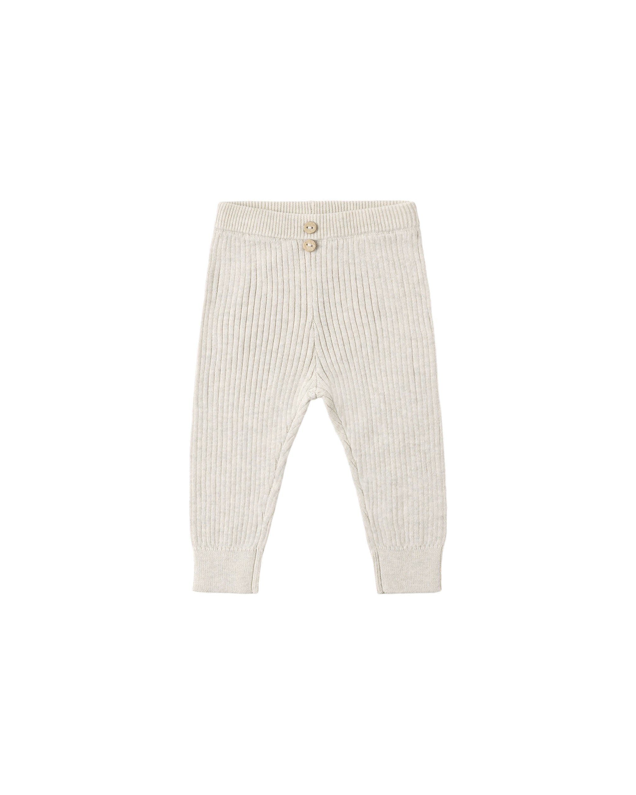 Rib Knit Peplum Top & Pants- Oatmeal