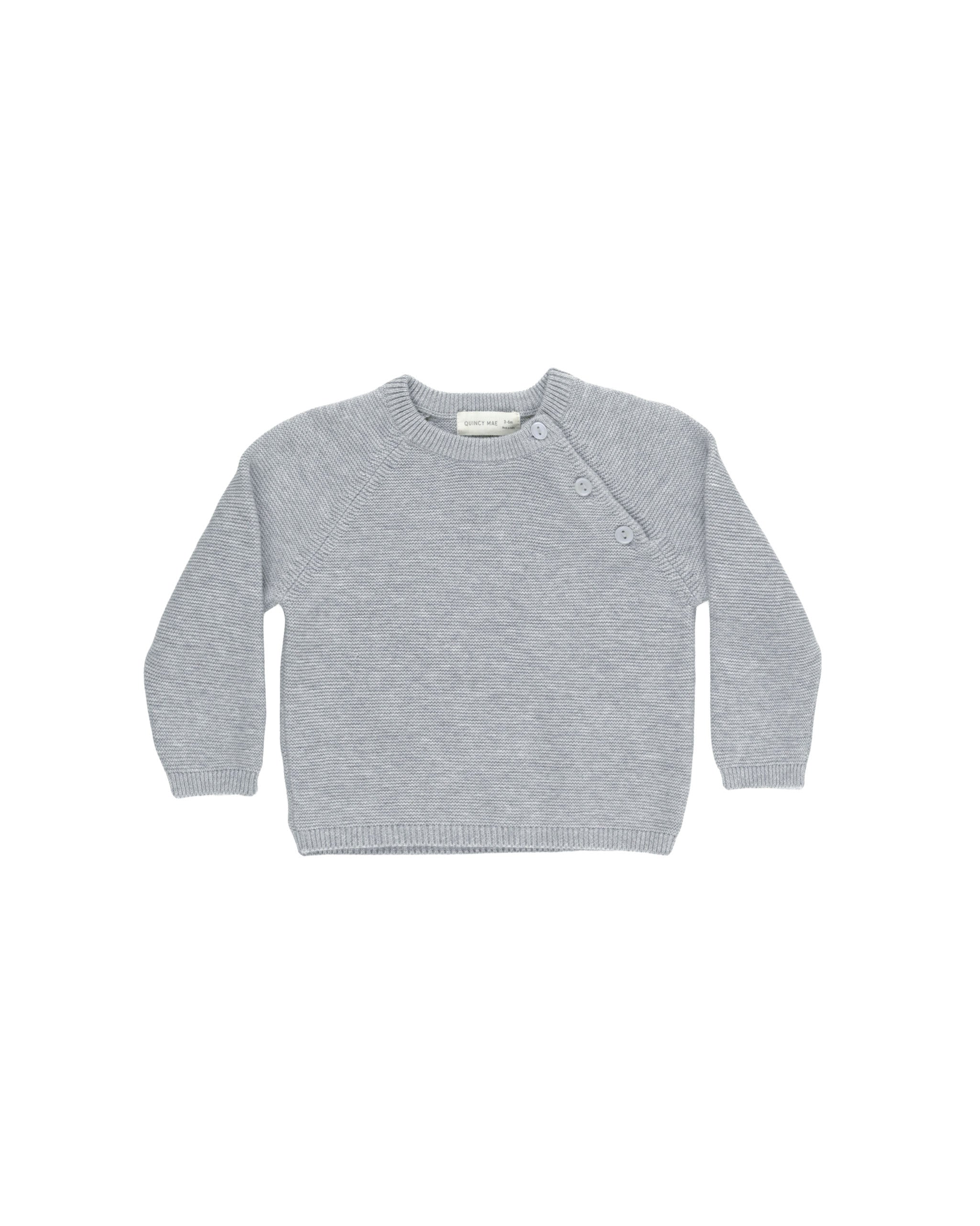 Bailey Knit Sweater & Pant Set || Heathered Dusty Blue