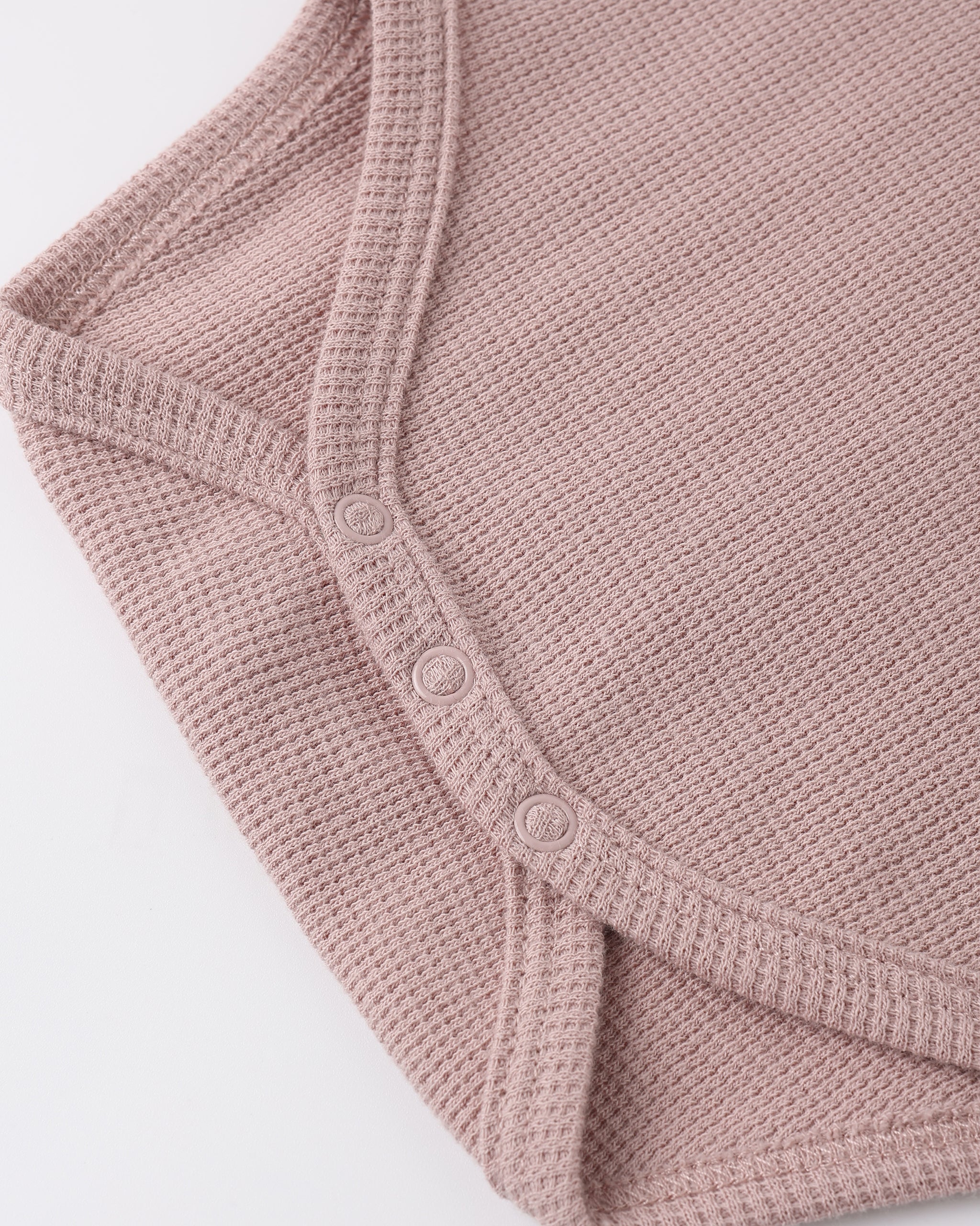 Short Sleeve Waffle Bodysuit || Mauve