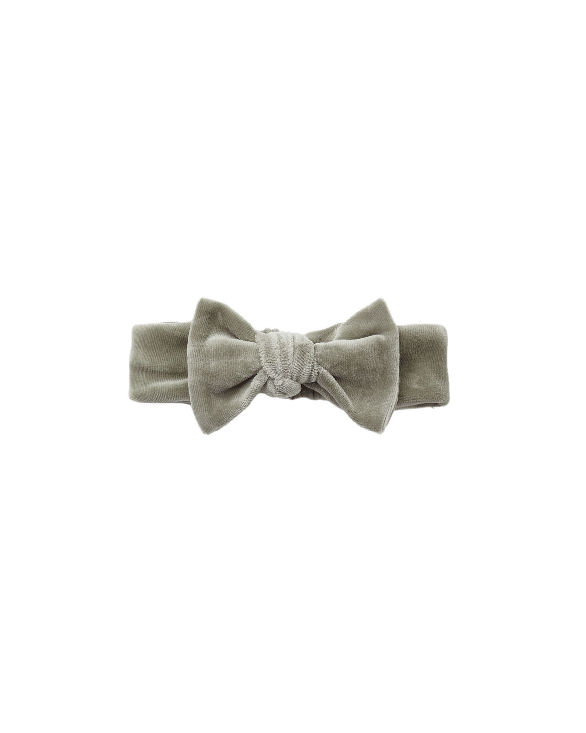 Velour Bow Headband - Spruce
