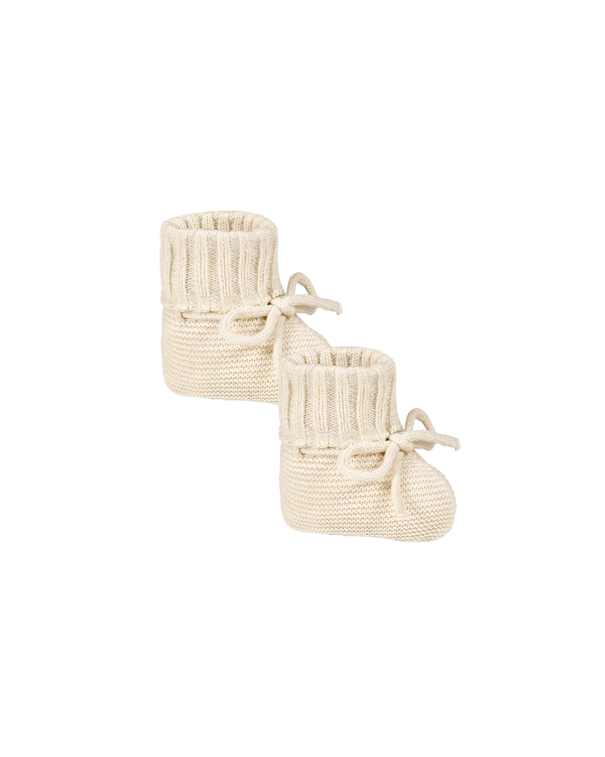 Knit Booties || Heathered Natural