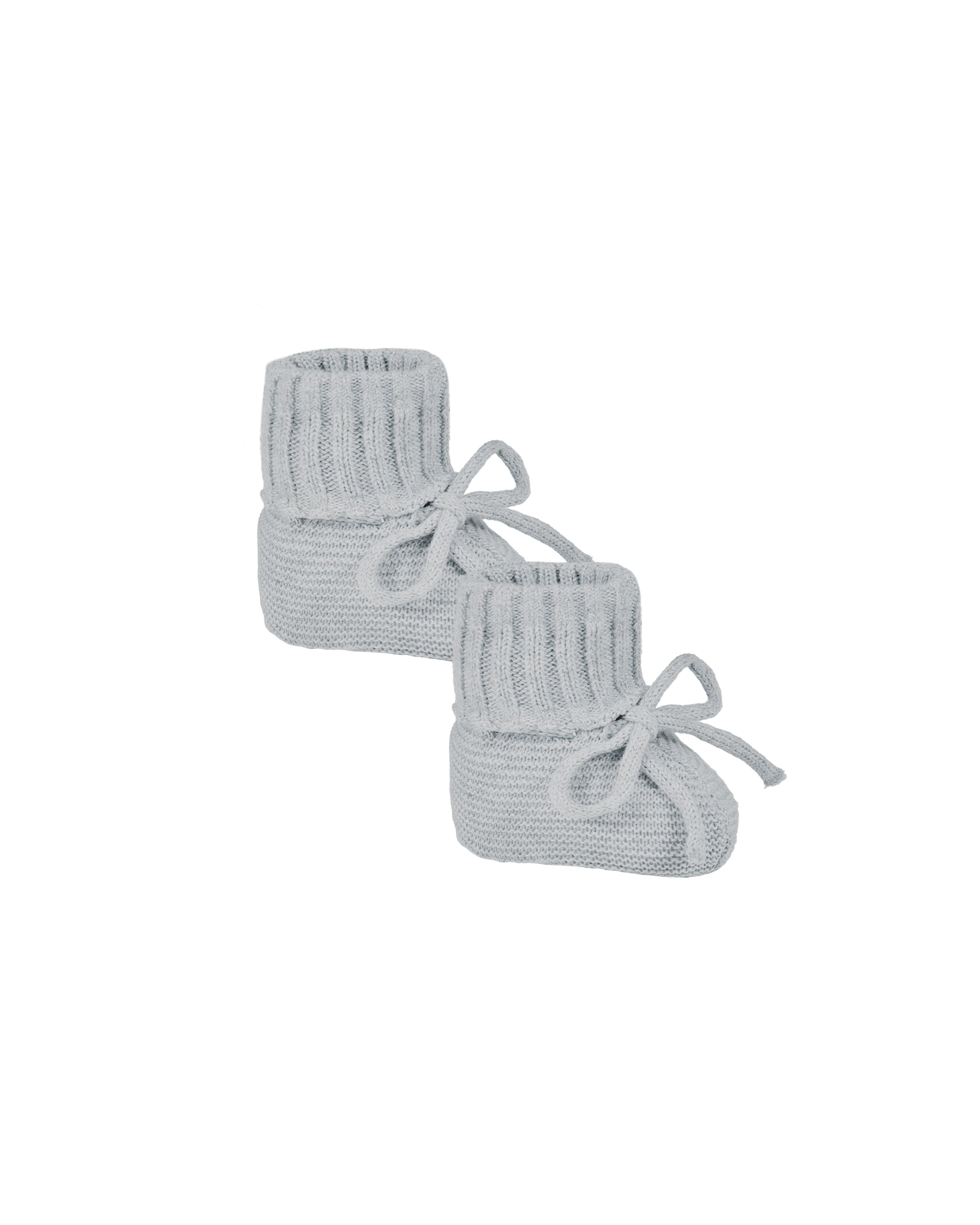 Knit Booties || Heathered Dusty Blue