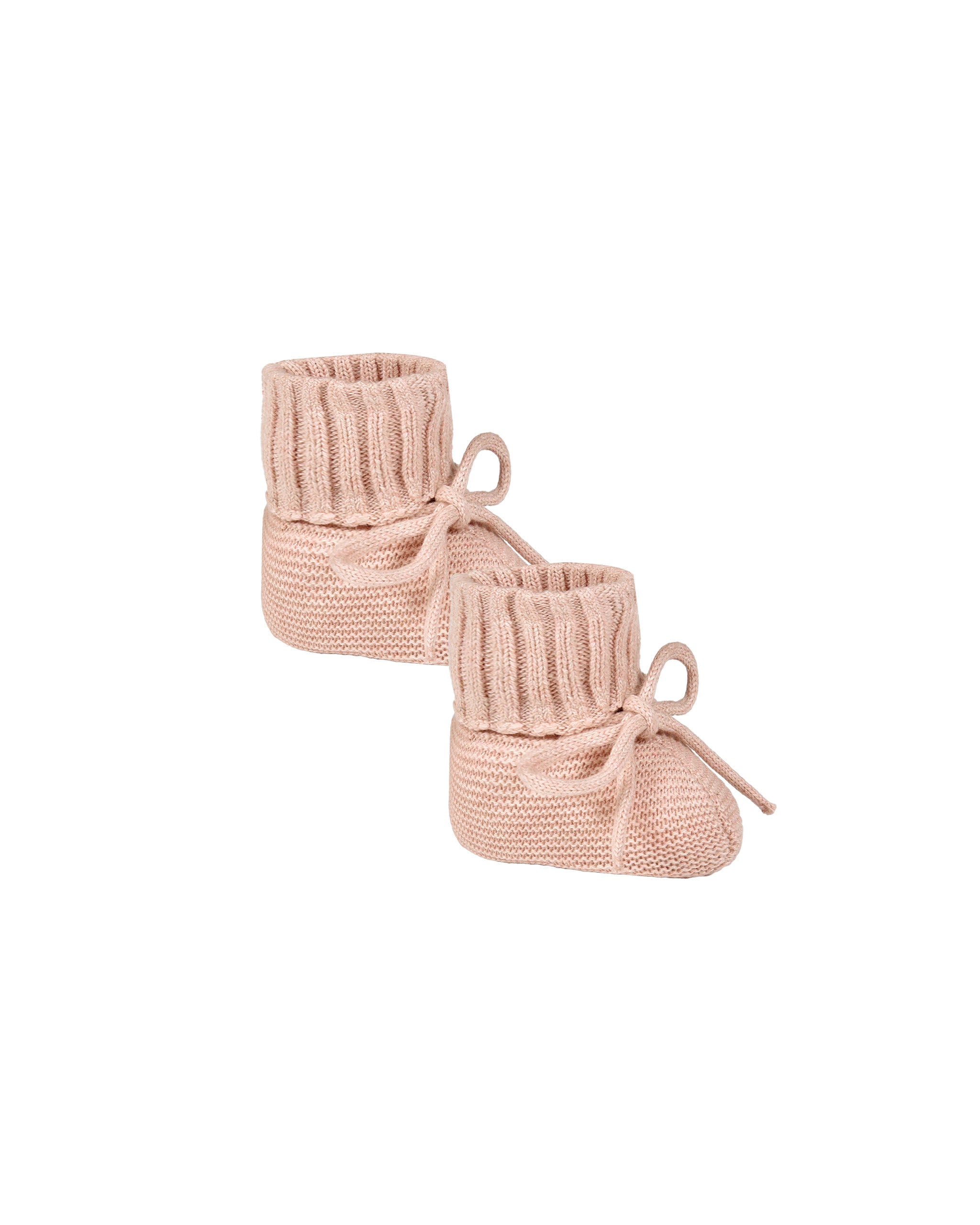 Knit Booties || Heathered Rose