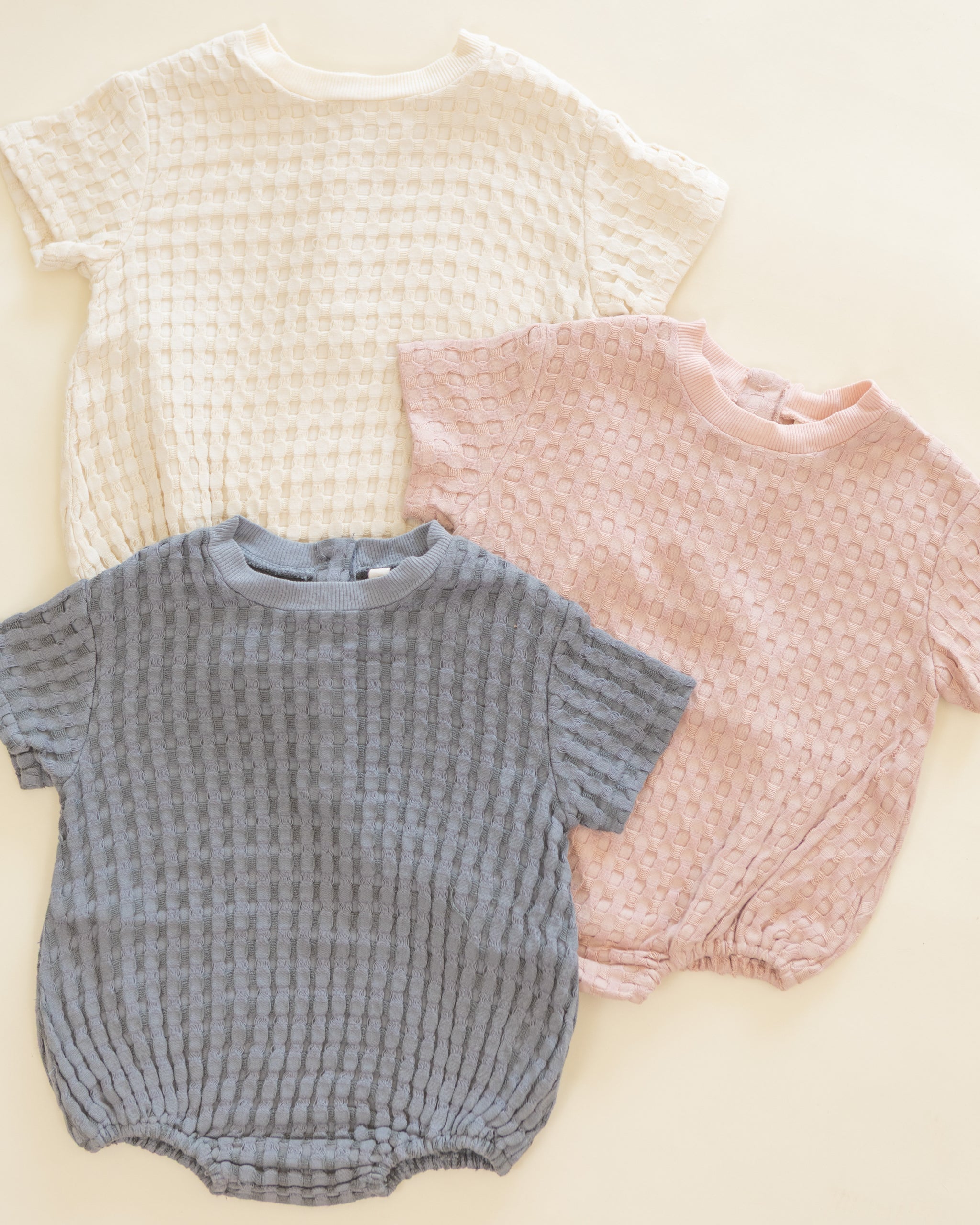 Relaxed Bubble Romper || Natural