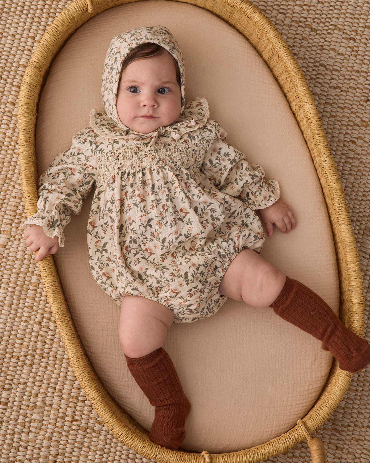 Callie Romper - Holiday Floral, Natural