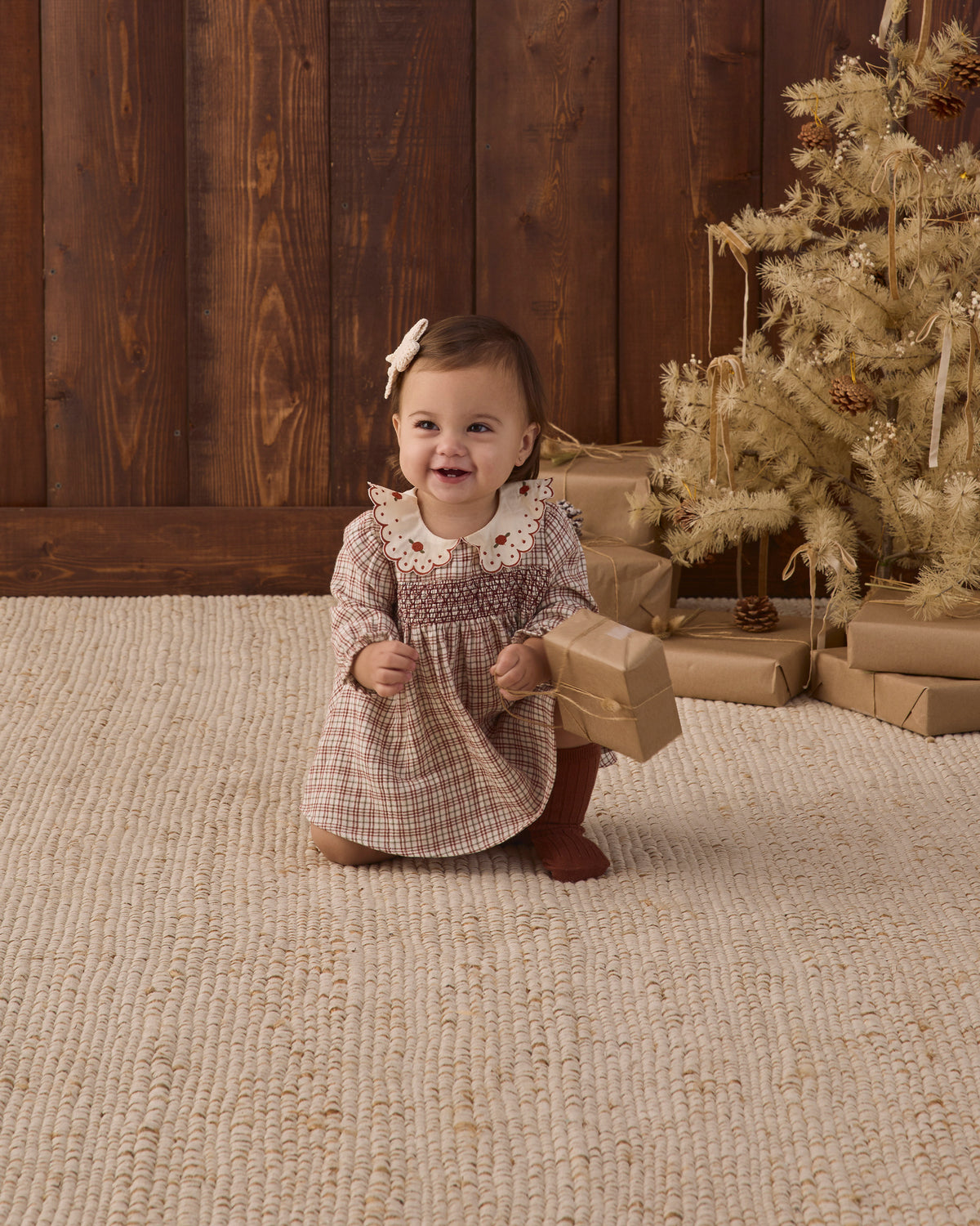 Callie Dress Christmas Plaid - Redwood