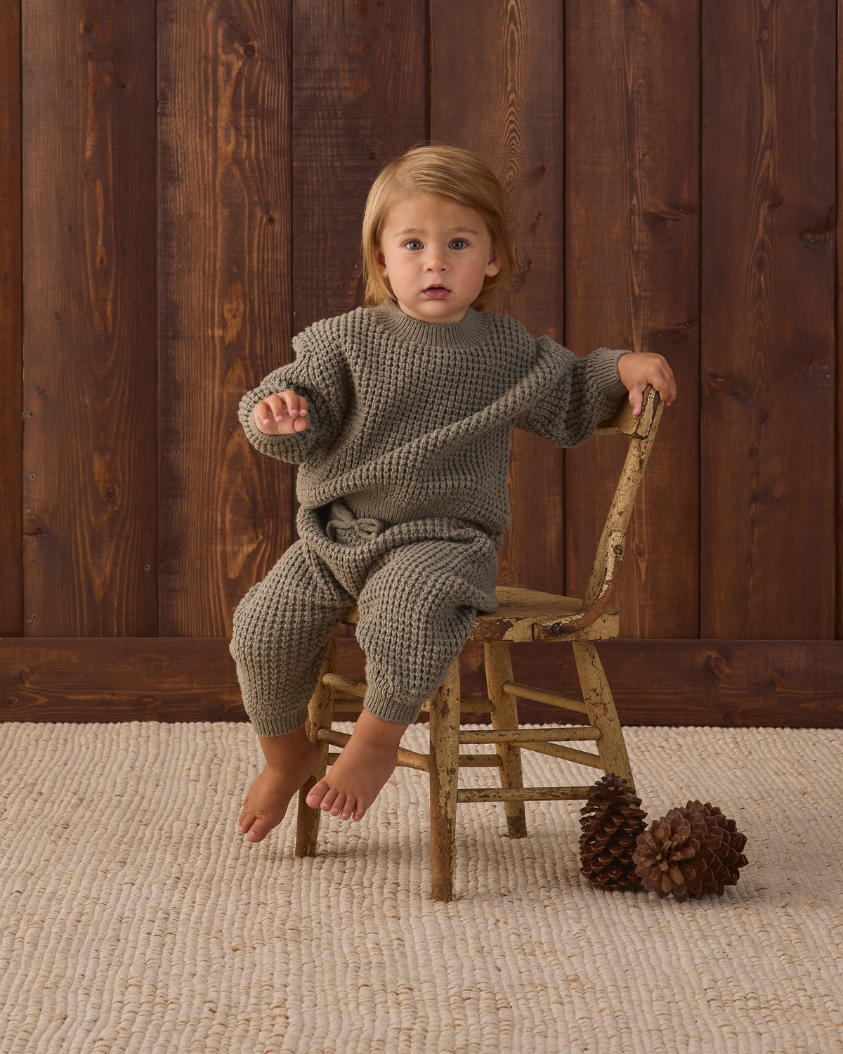 Chunky Knit Pant - Spruce