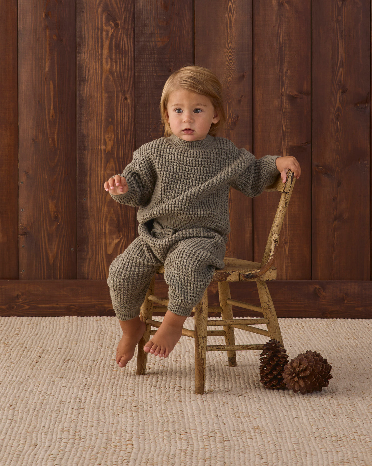 Chunky Knit Pant - Spruce