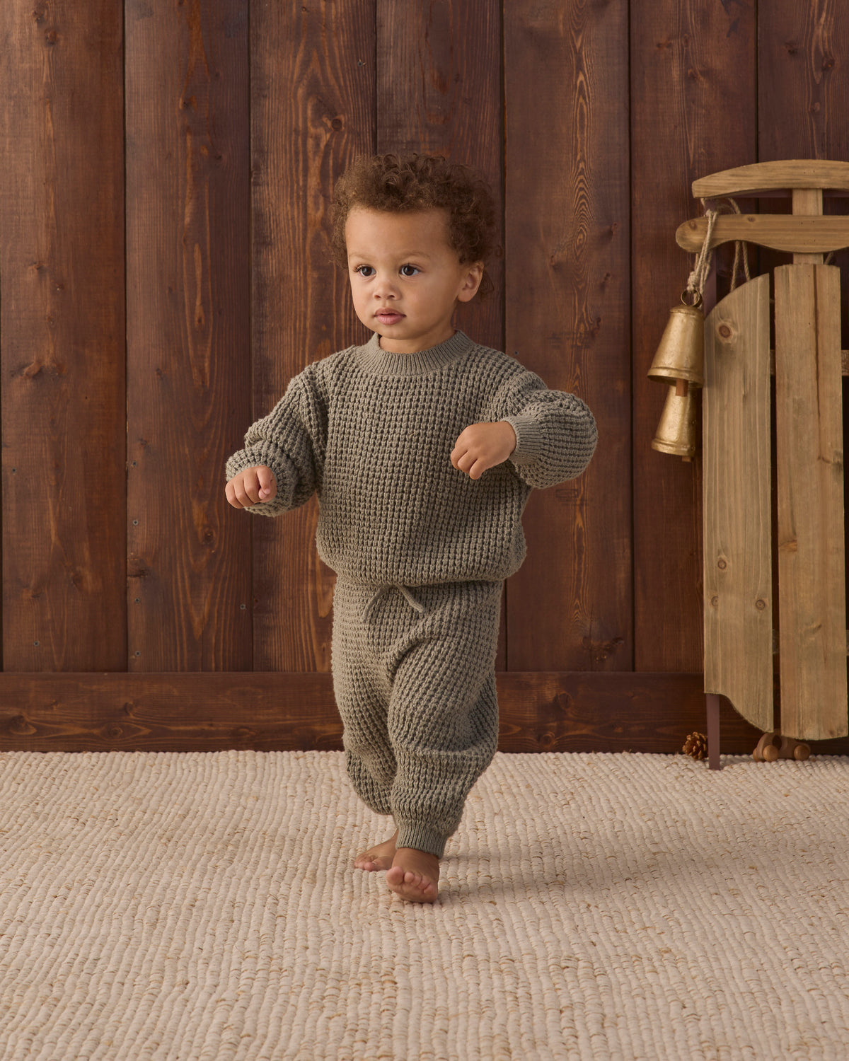 Chunky Knit Pant - Spruce