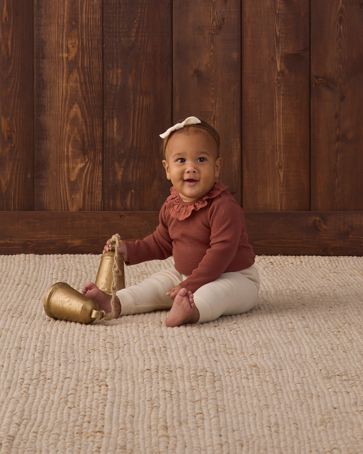 Ruffle Collar Bodysuit - Redwood