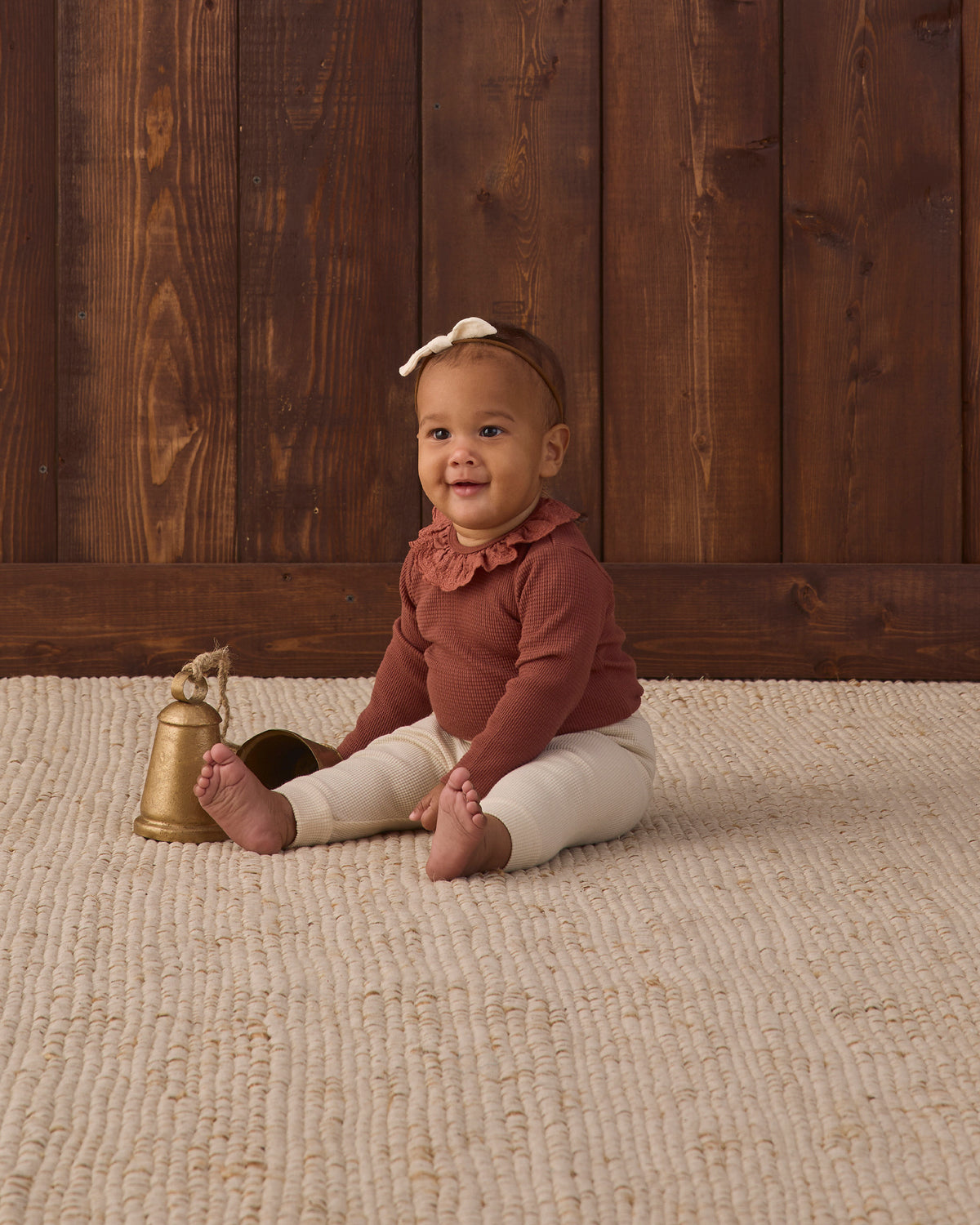 Ruffle Collar Bodysuit - Redwood