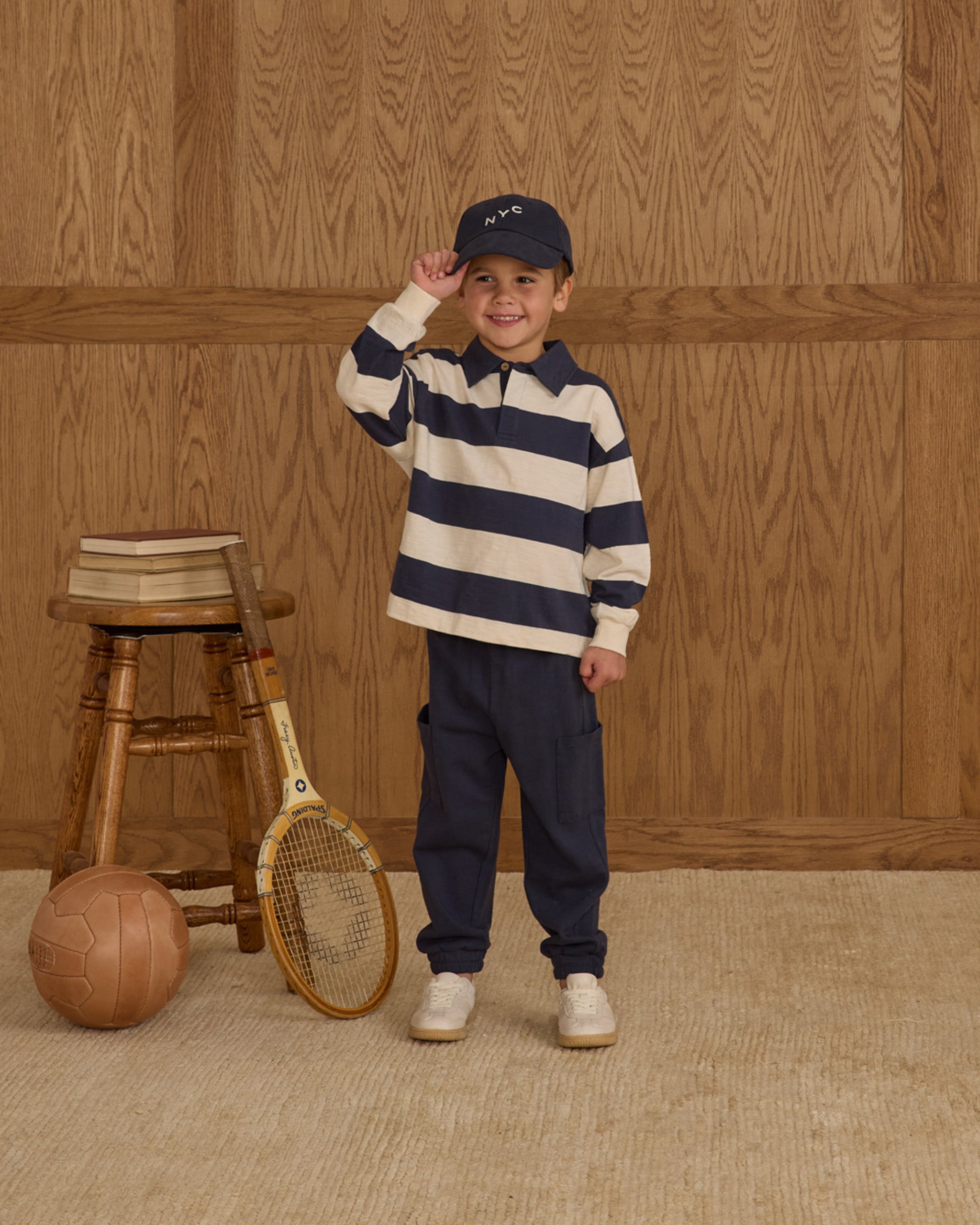 Rugby Polo || Navy Stripe