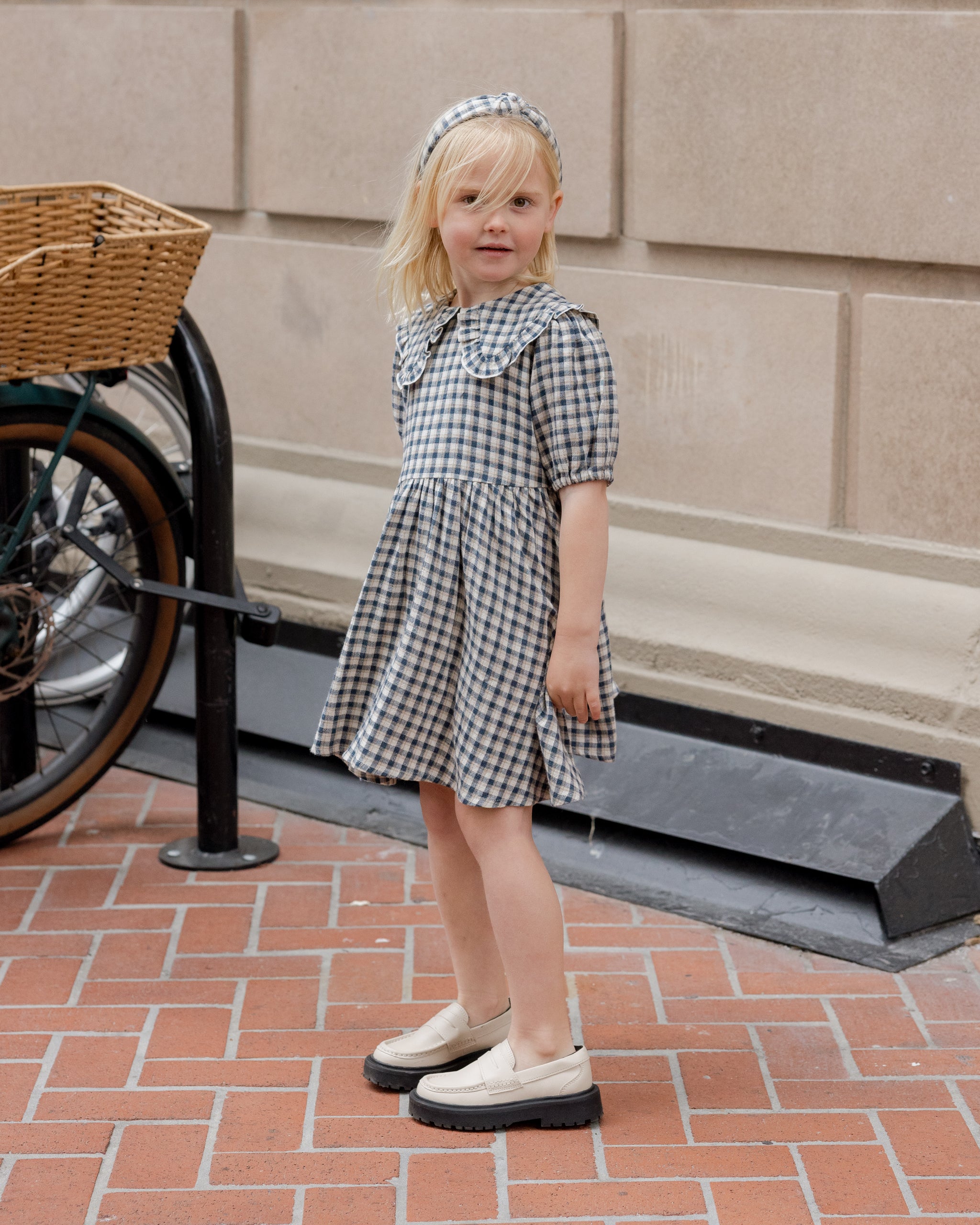 Camille Dress || Navy Check