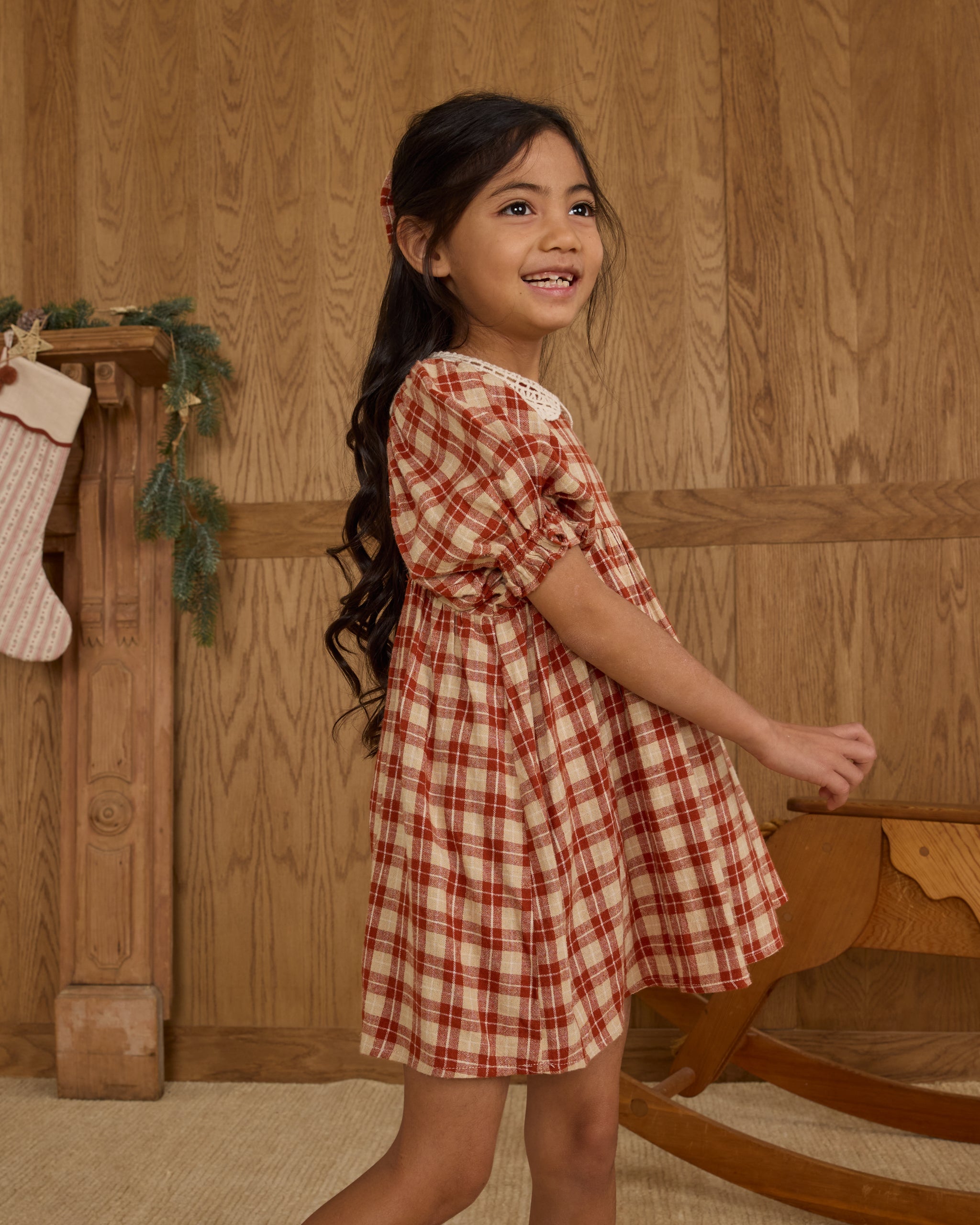 Heidi Dress || Red Plaid