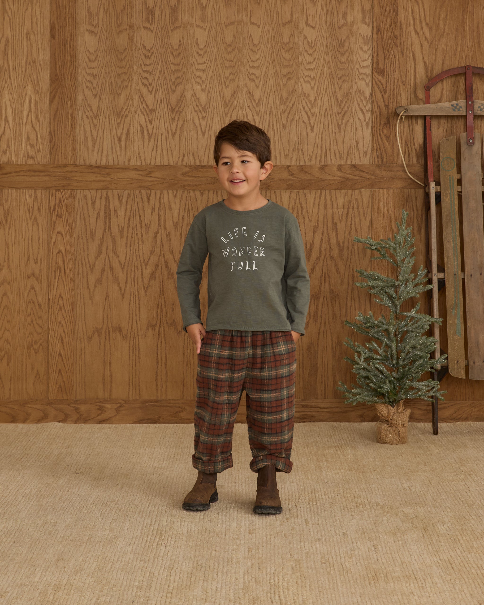 Raw Edge Long Sleeve Tee || Life Is Wonder Full