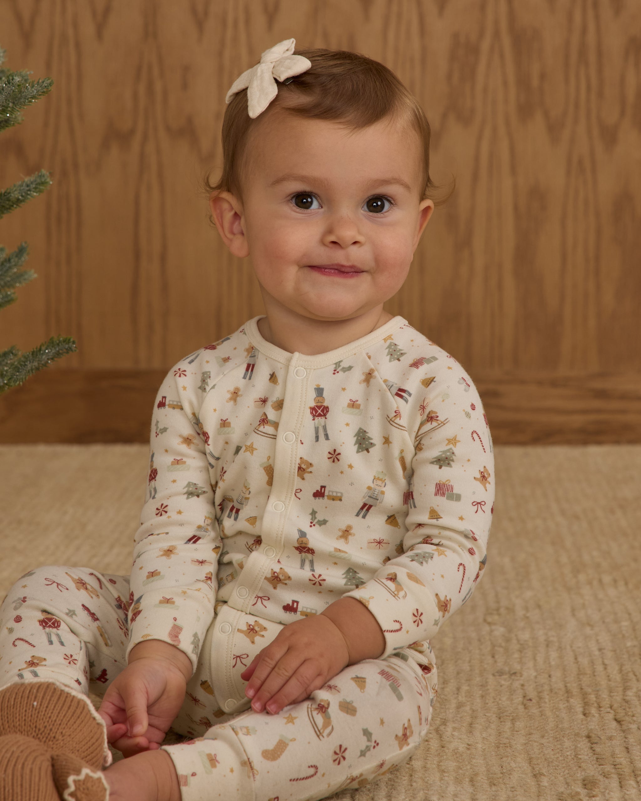 Organic Long John Pajamas || Festive