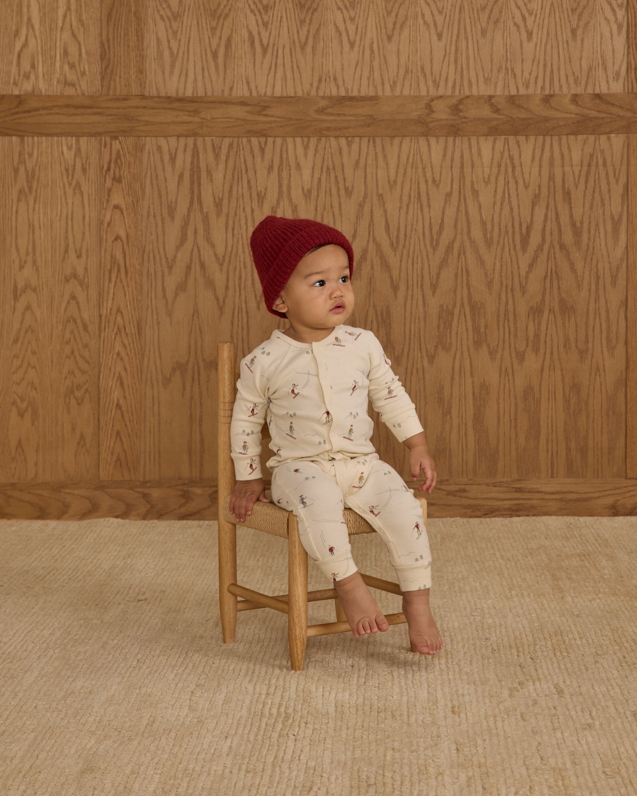 Organic Long John Pajamas || Skiers