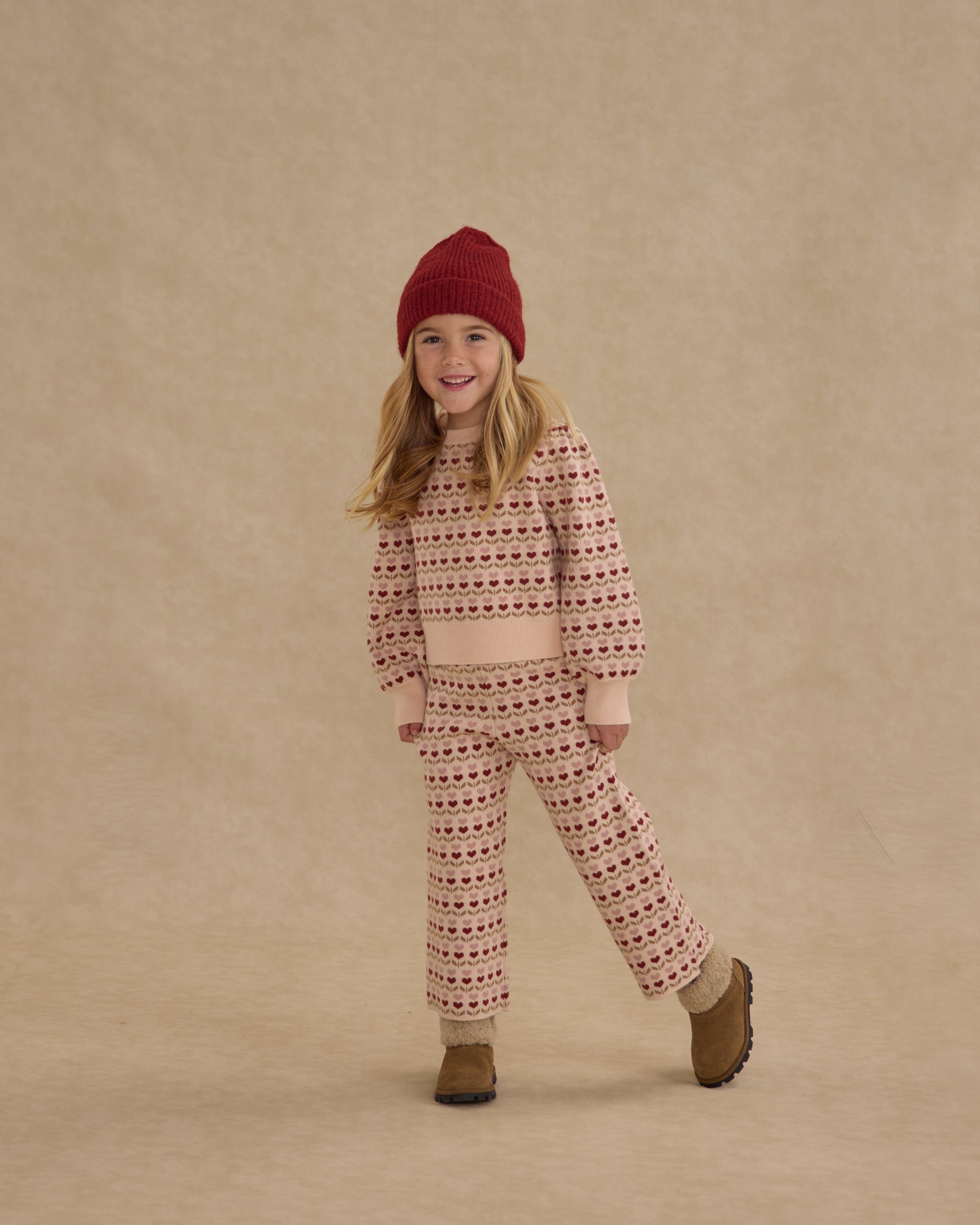 Jacquard Knit Set || Ruby Hearts