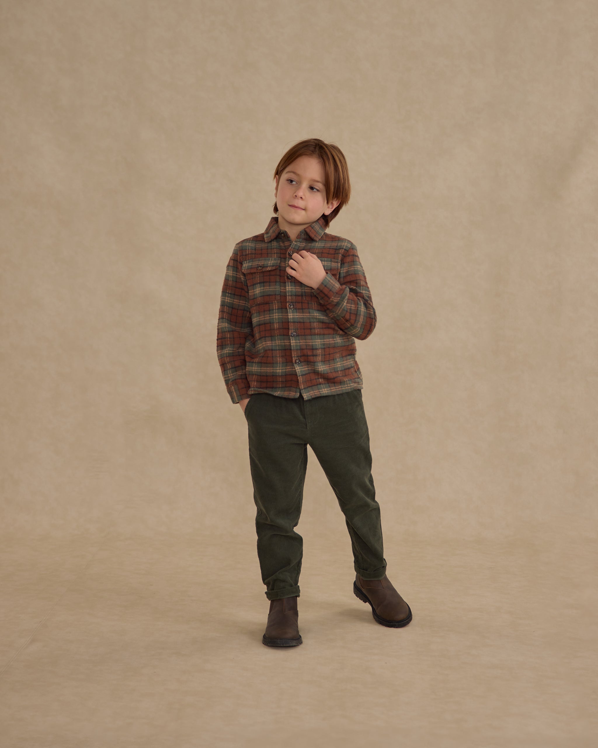 Pocketed Flannel Shirt || Holiday Plaid