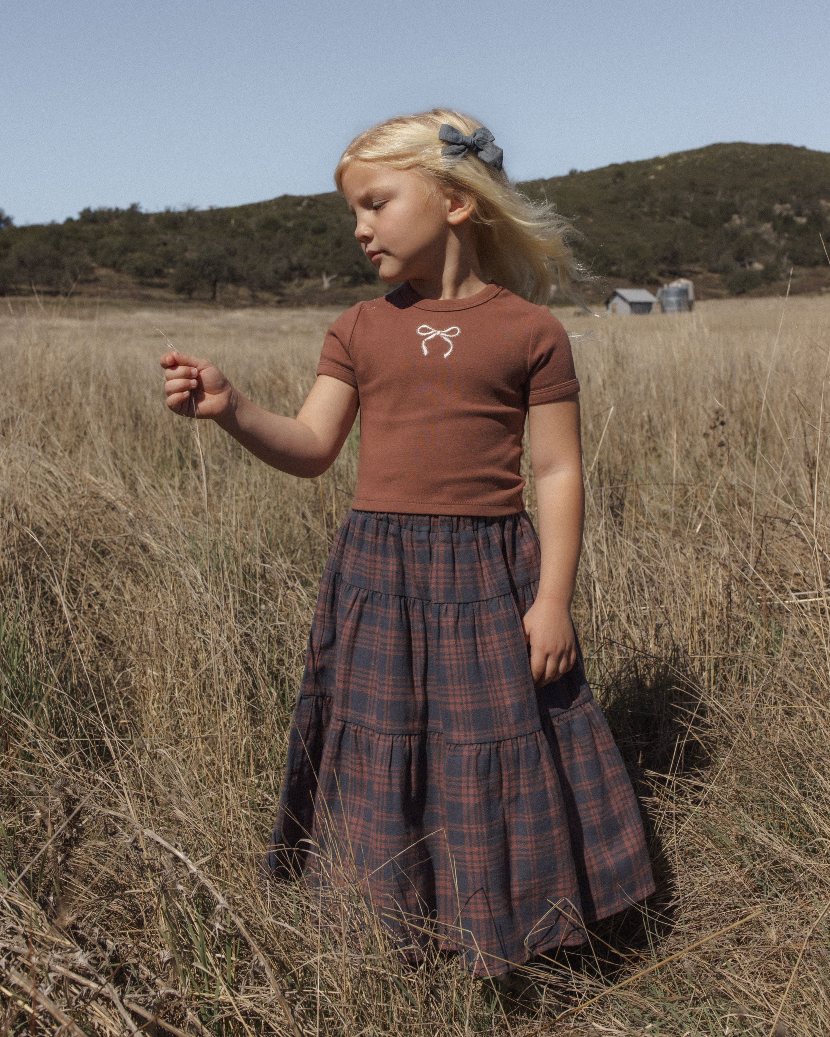 Baby Tee Bow - Mulberry