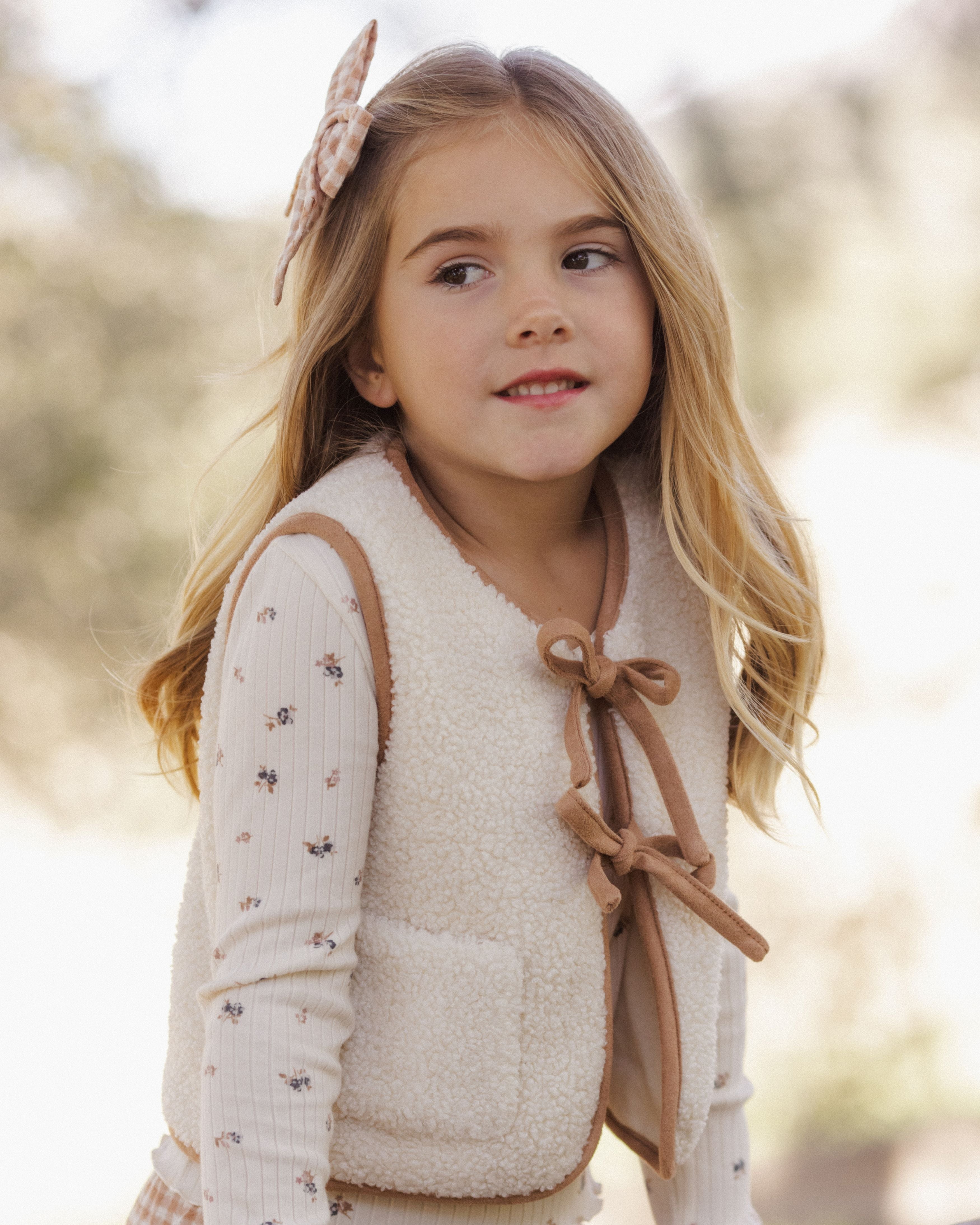 Ribbed Long Sleeve - Natural Ditsy