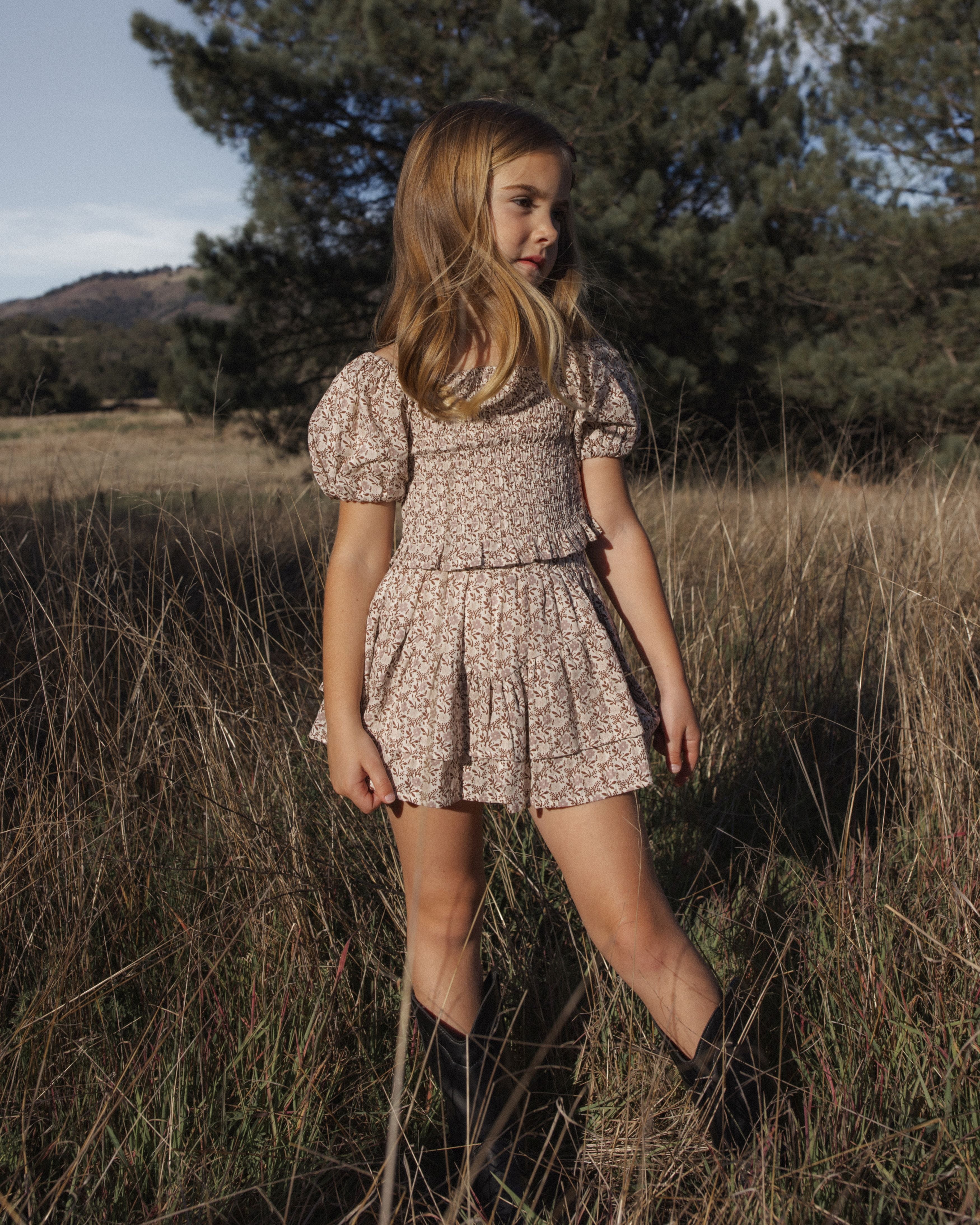Tiered Mini Skirt Primrose - Natural