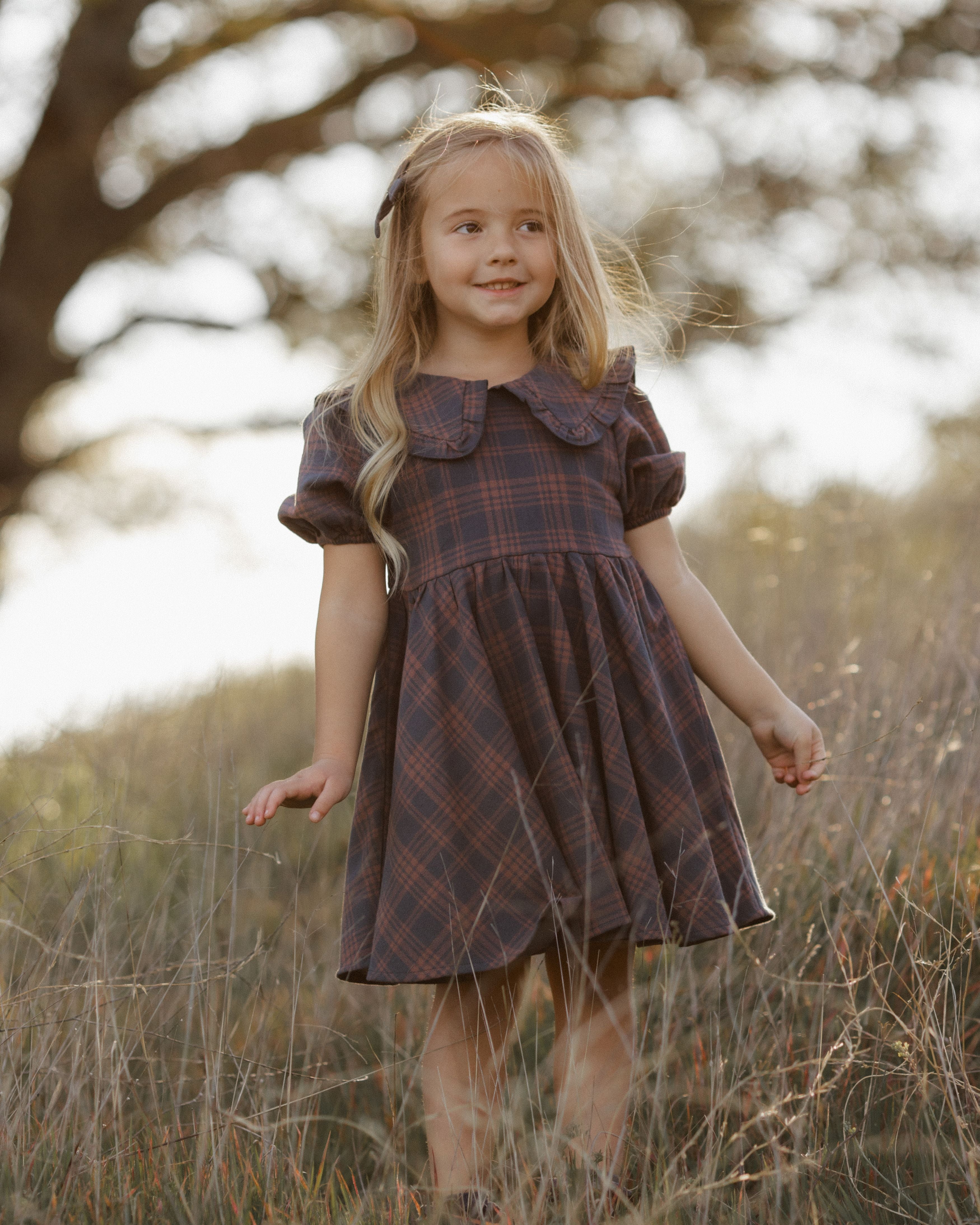 Camille Dress - Midnight Plaid