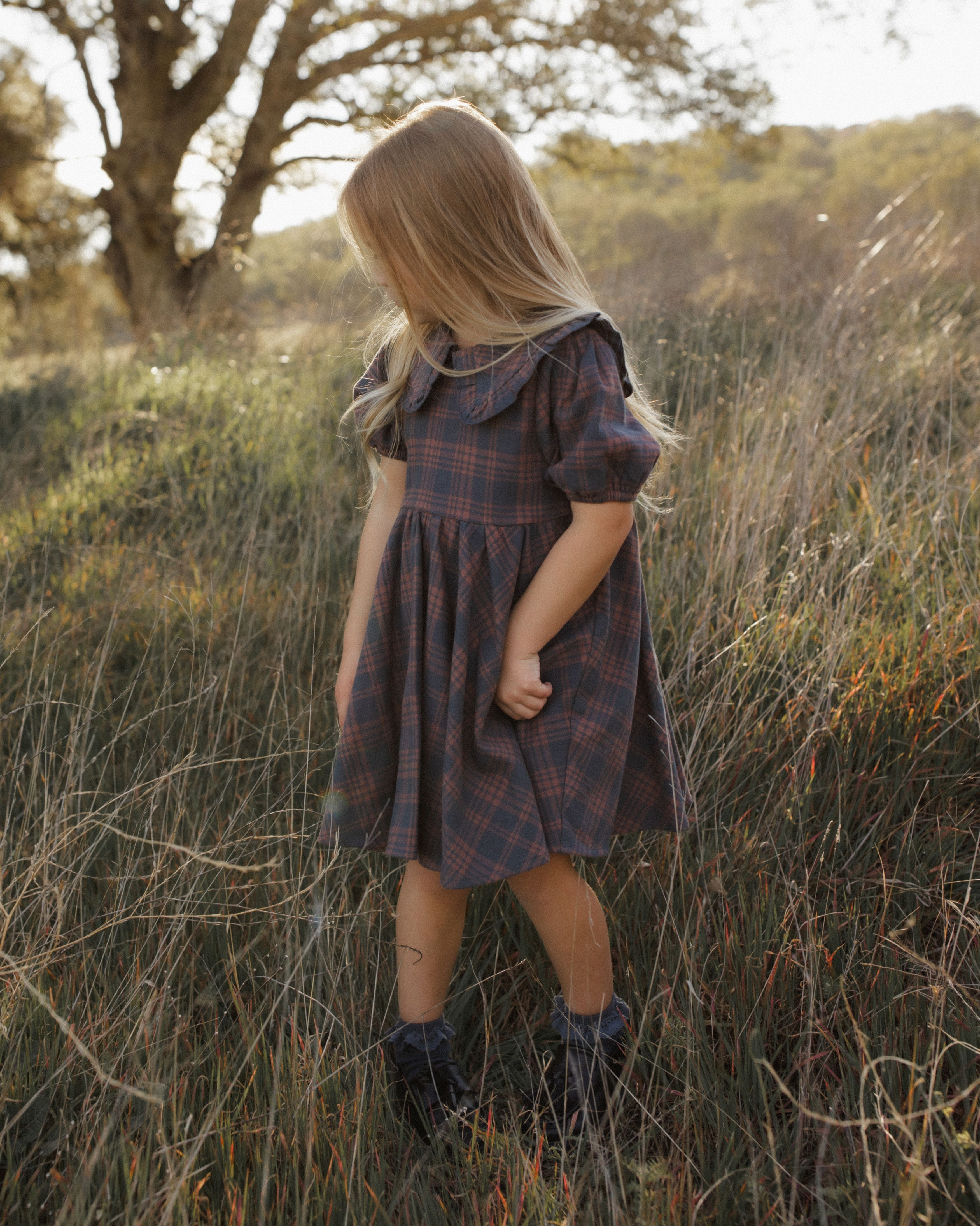 Camille Dress - Midnight Plaid
