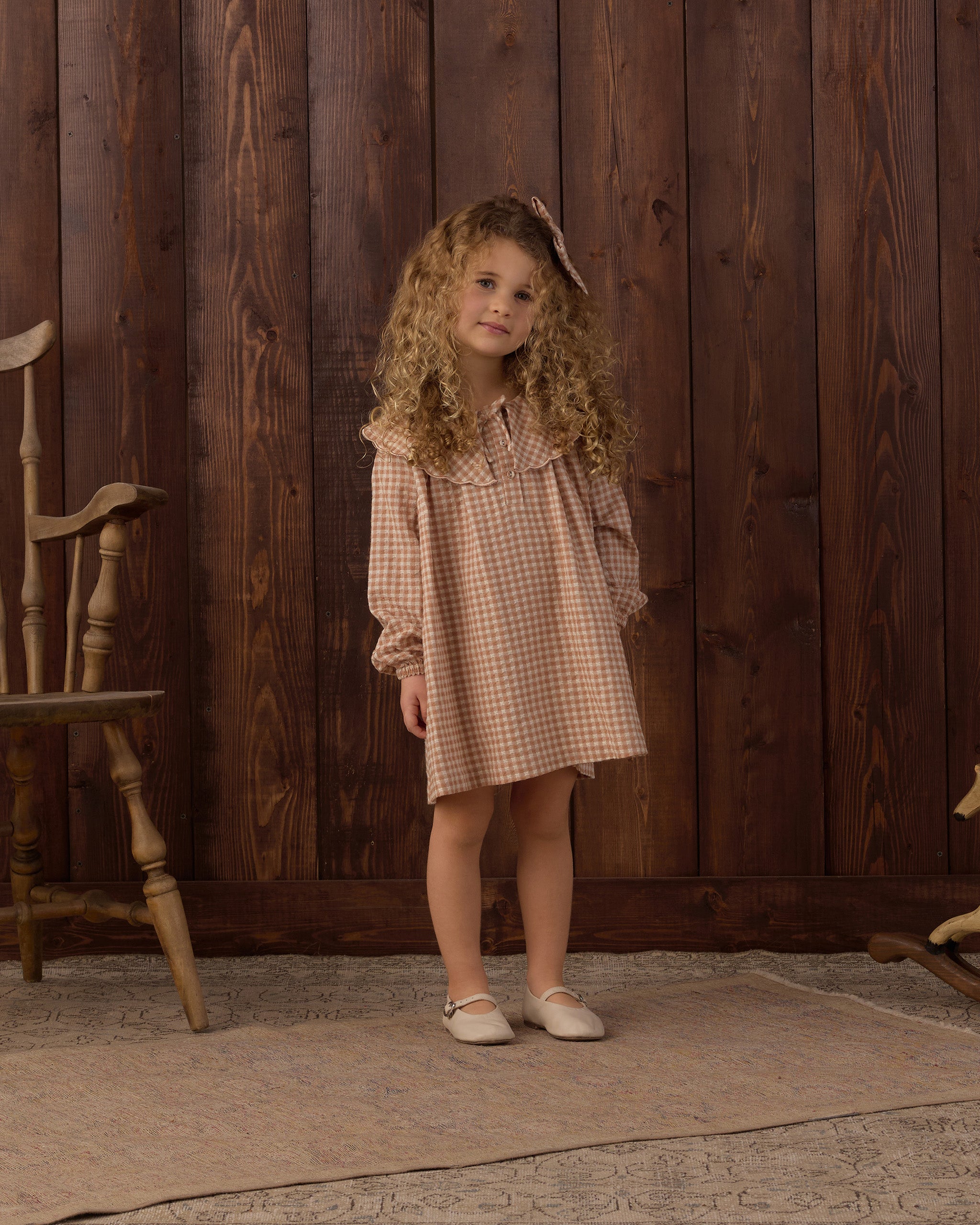Collette Mini Dress - Fawn Gingham