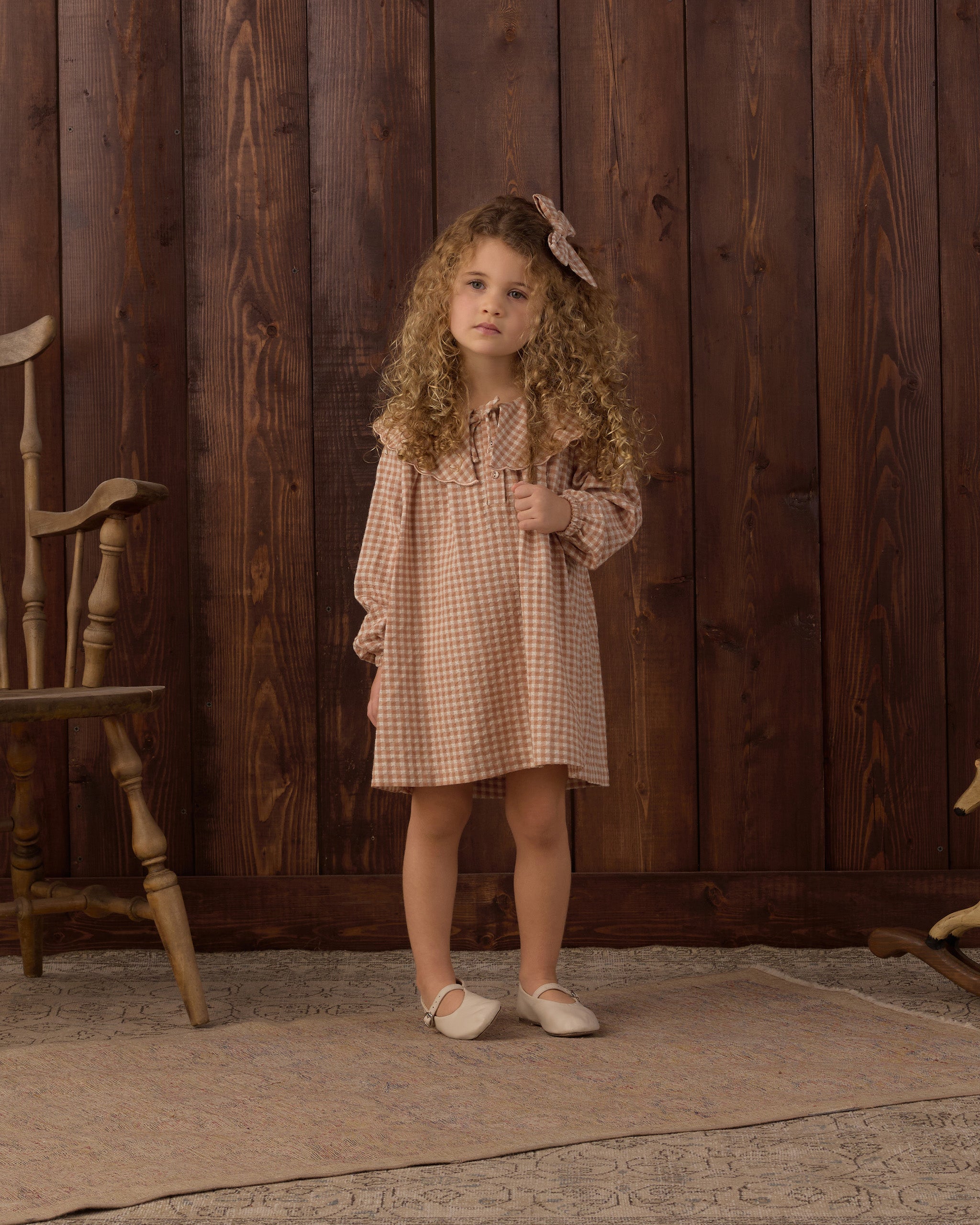 Collette Mini Dress - Fawn Gingham