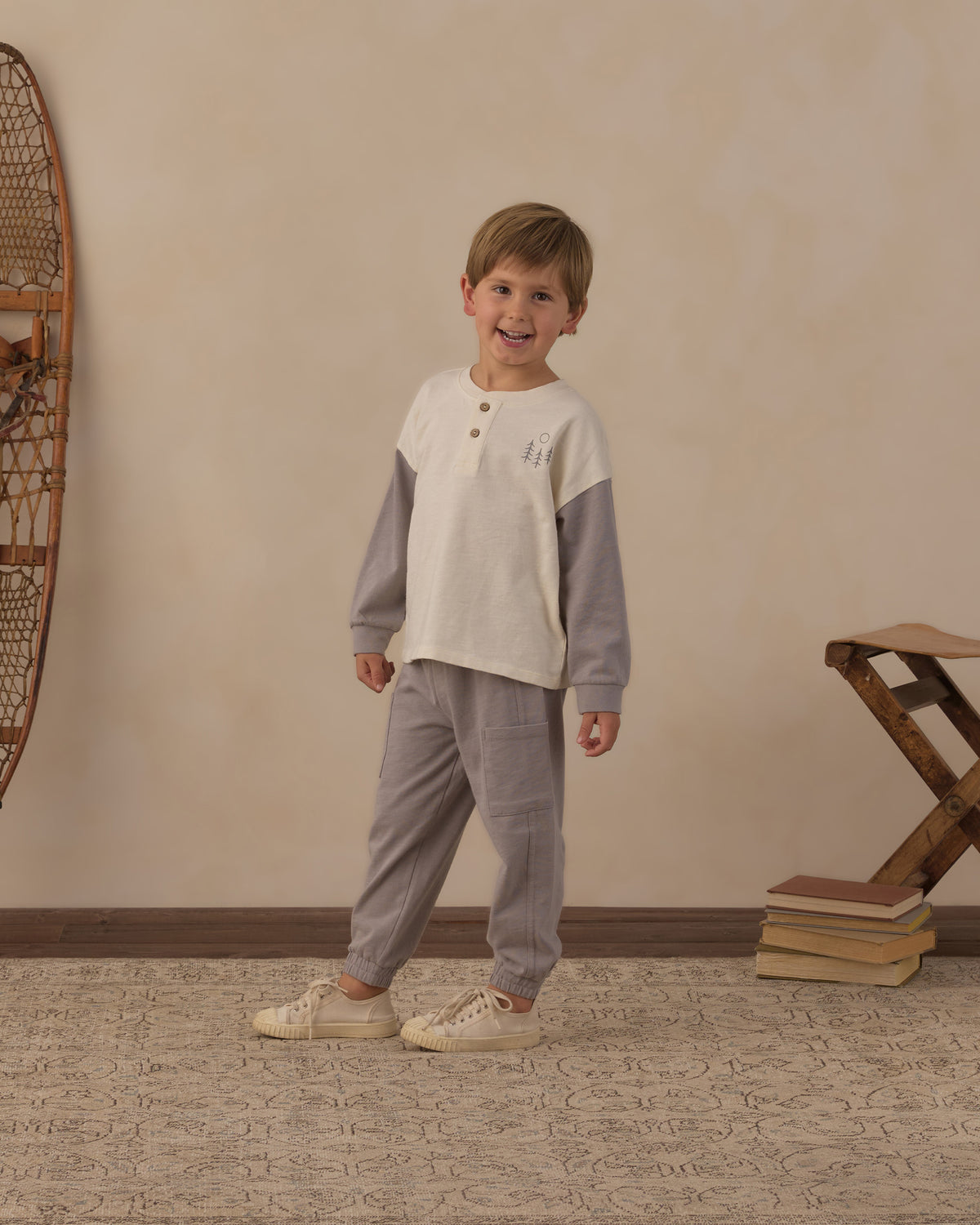 Relaxed Long Sleeve Henley - Made for Adventure Ivory