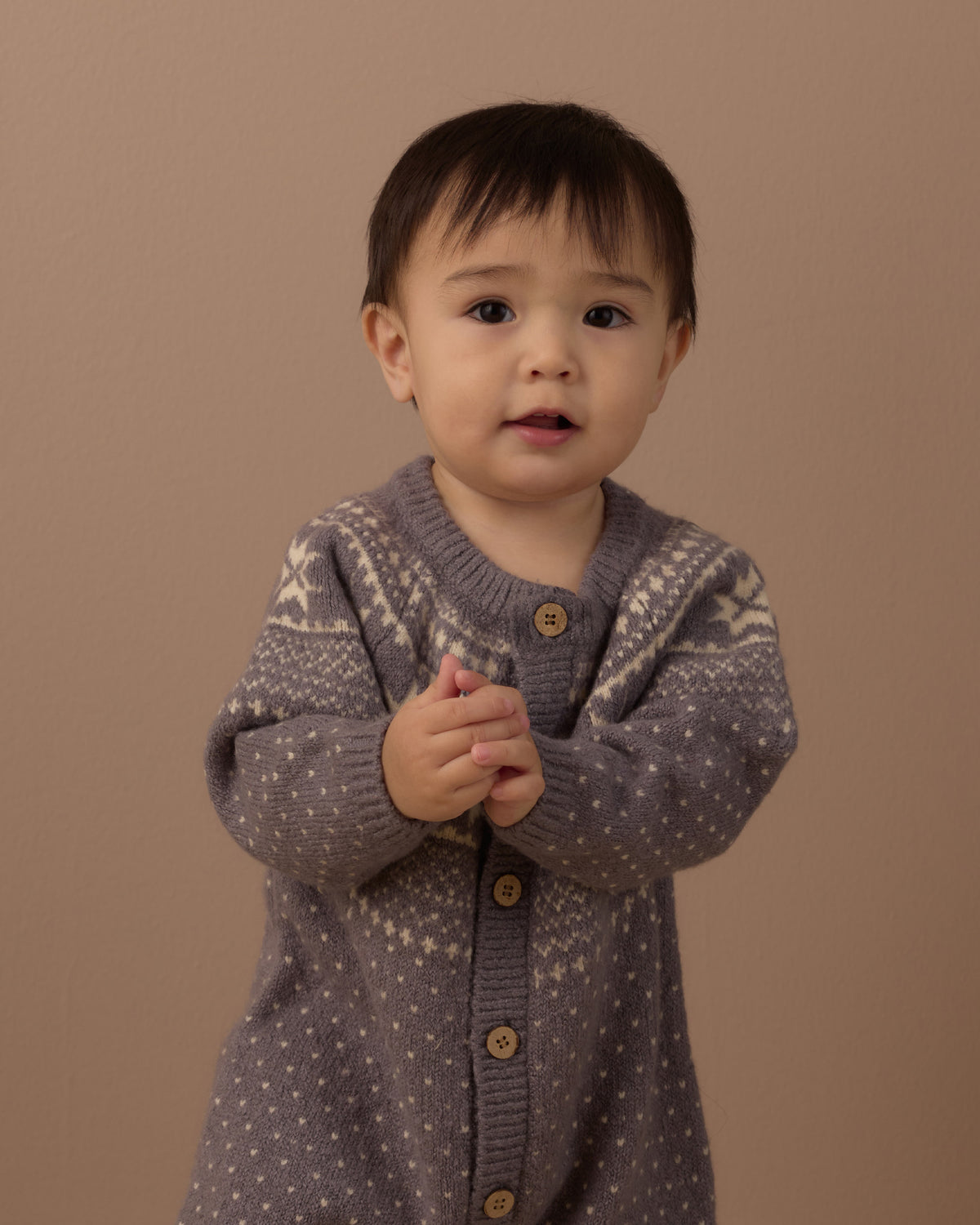 Fair Isle Romper - Slate