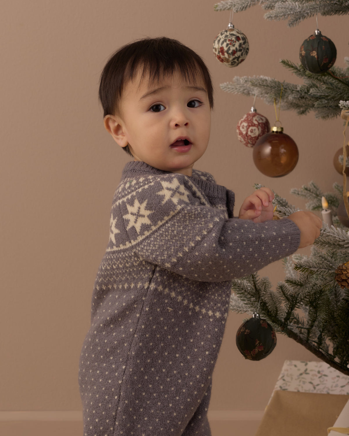 Fair Isle Romper - Slate