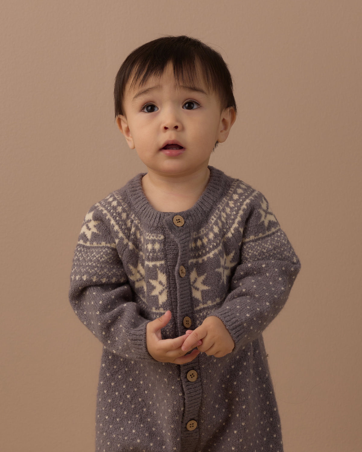 Fair Isle Romper - Slate
