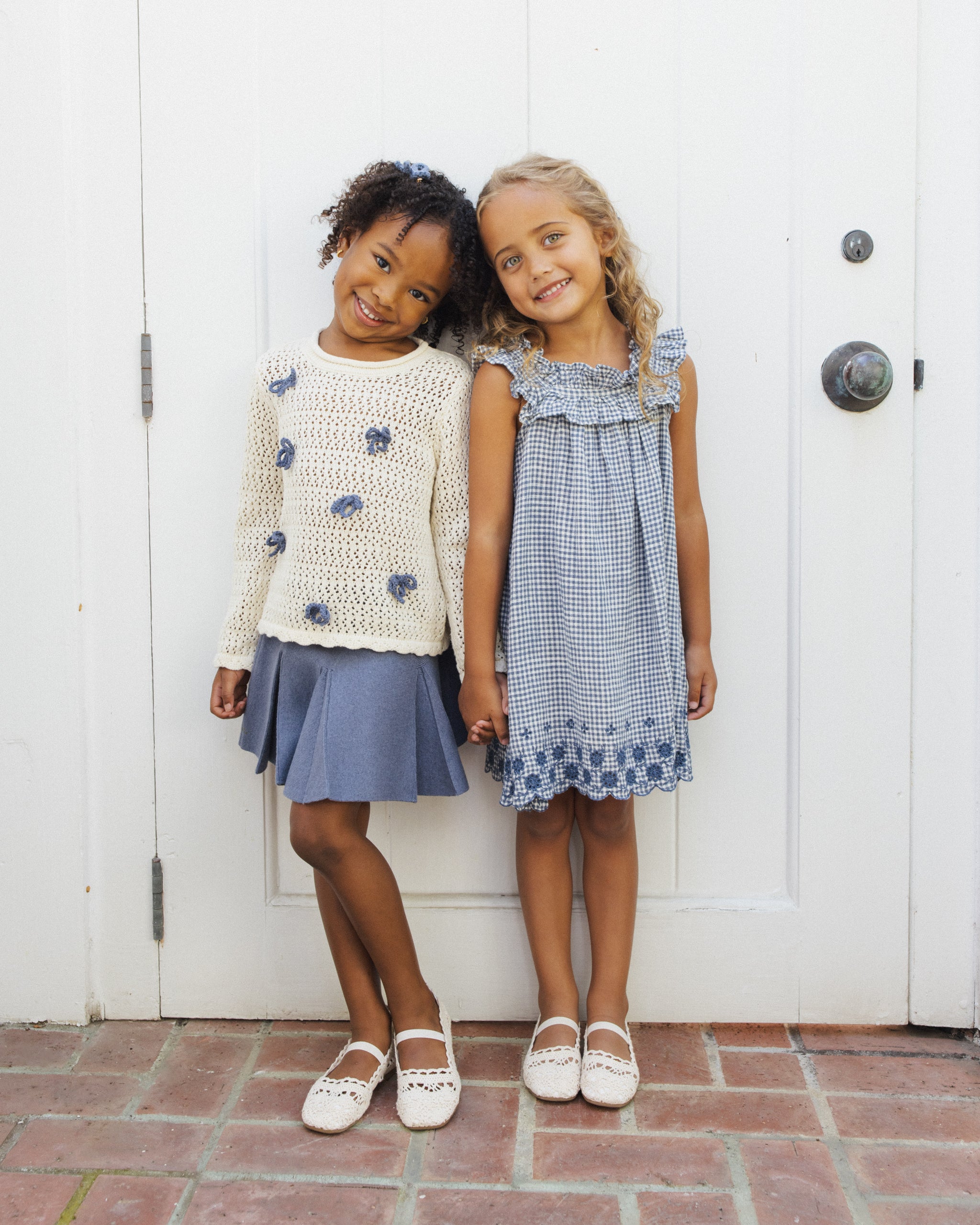 Crochet Knit Pullover || Bows