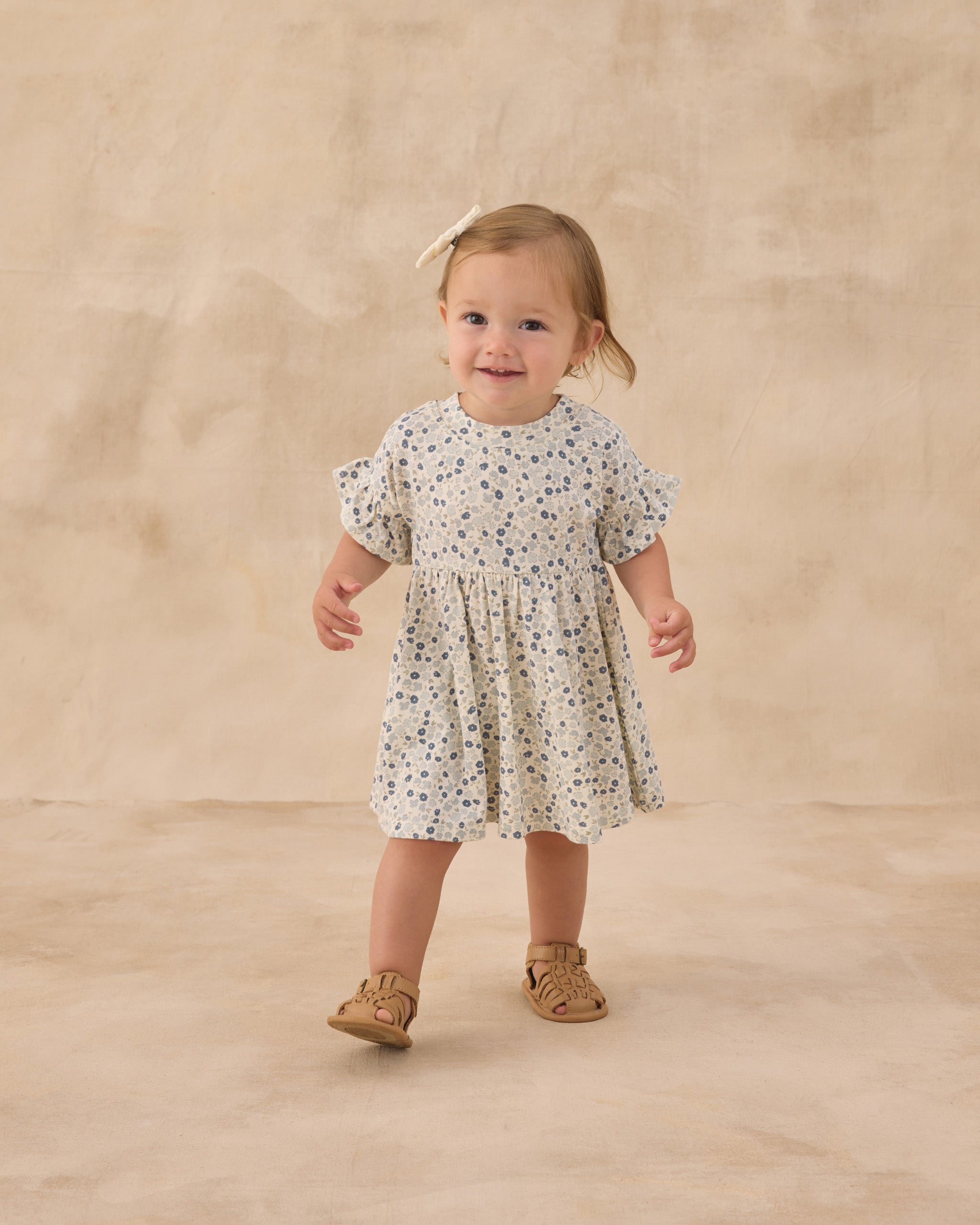 Babydoll Dress || Blue Ditsy
