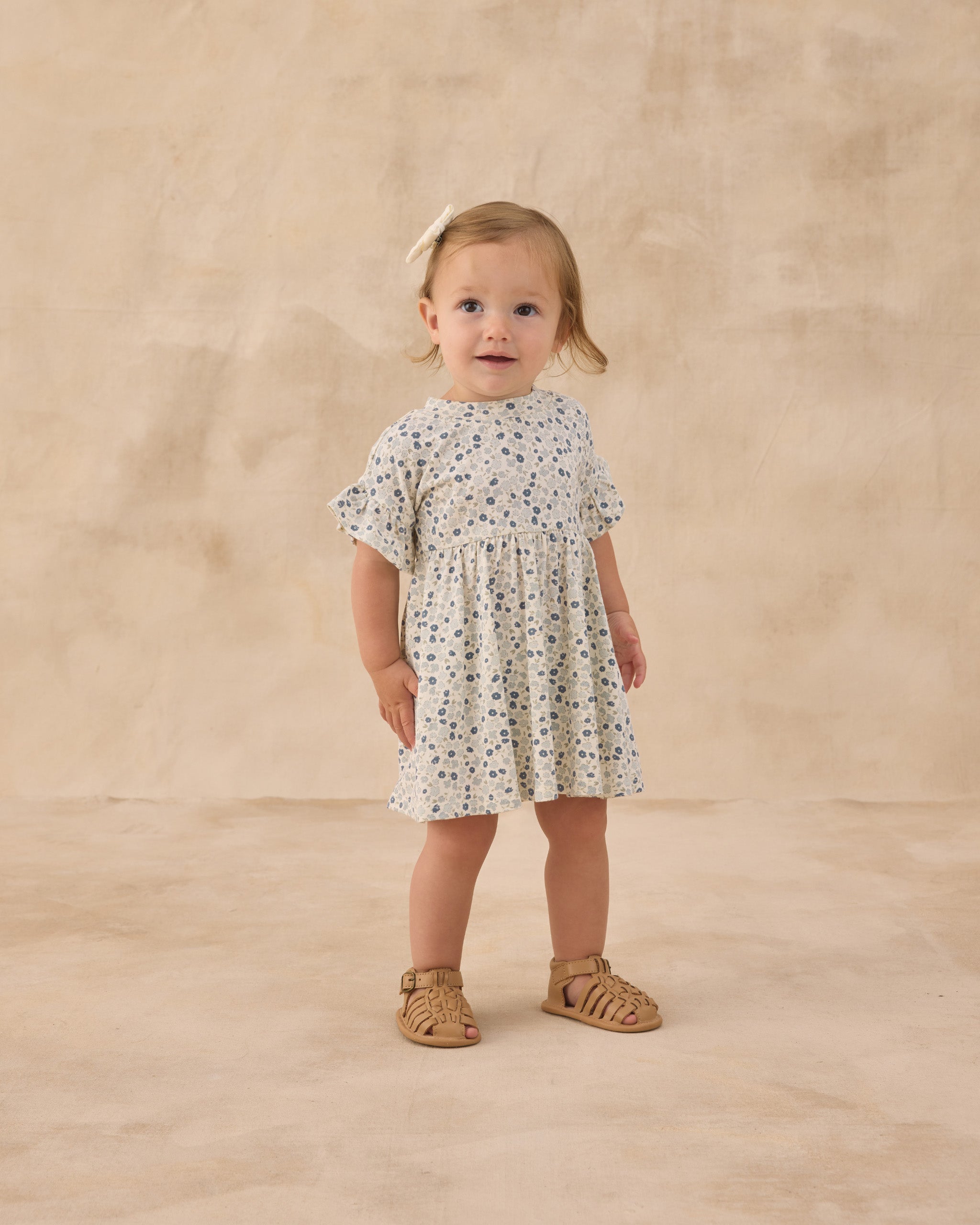 Babydoll Dress || Blue Ditsy
