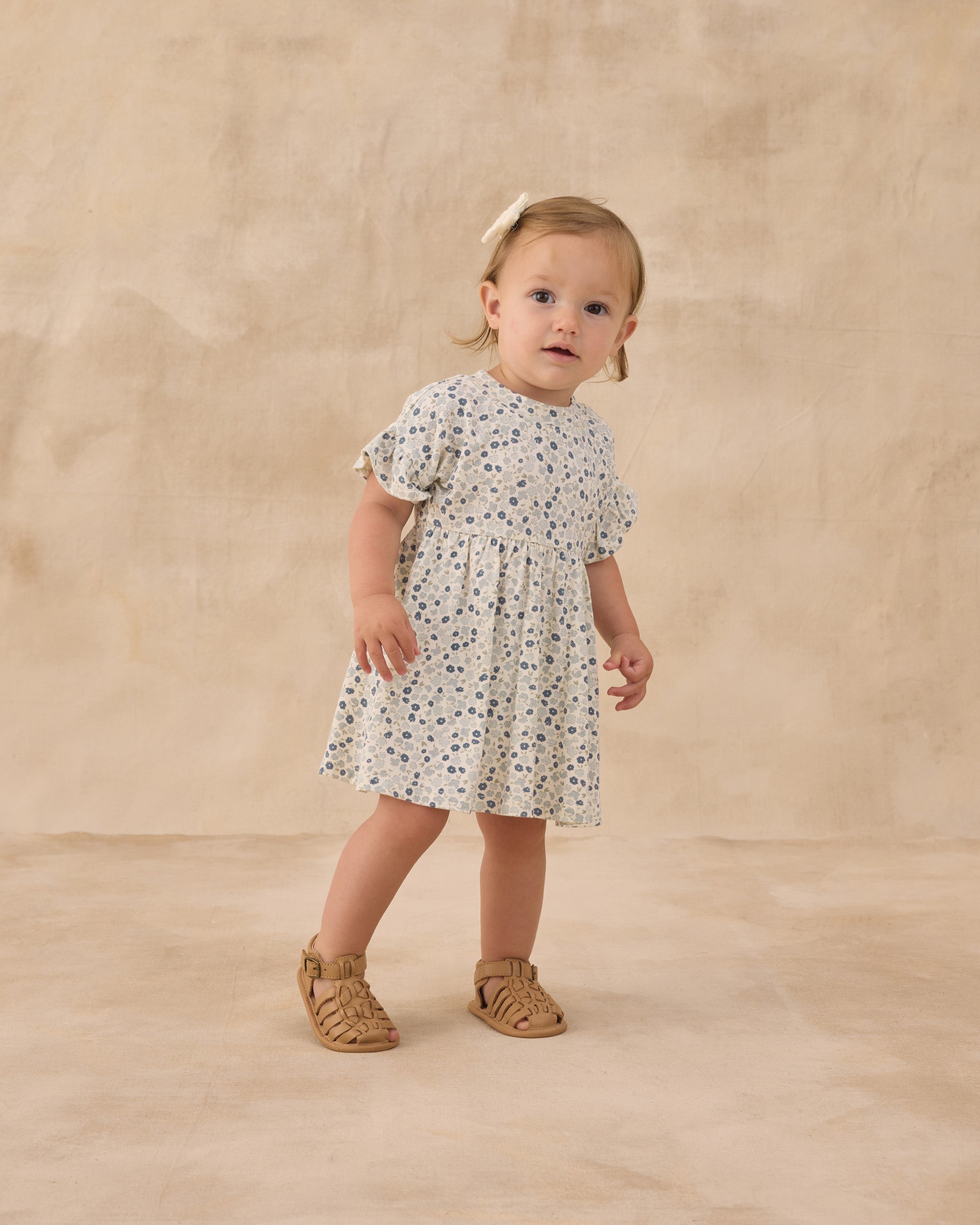 Babydoll Dress || Blue Ditsy