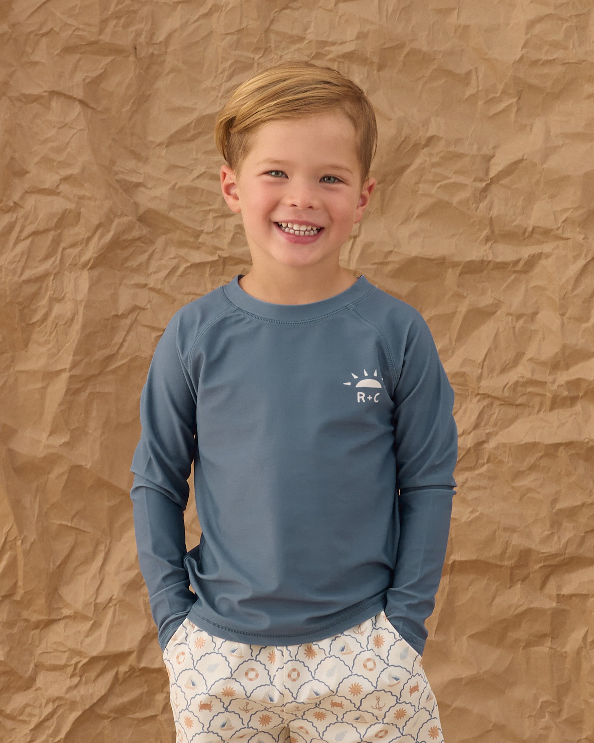 Boardshort || Nautical - Ivory