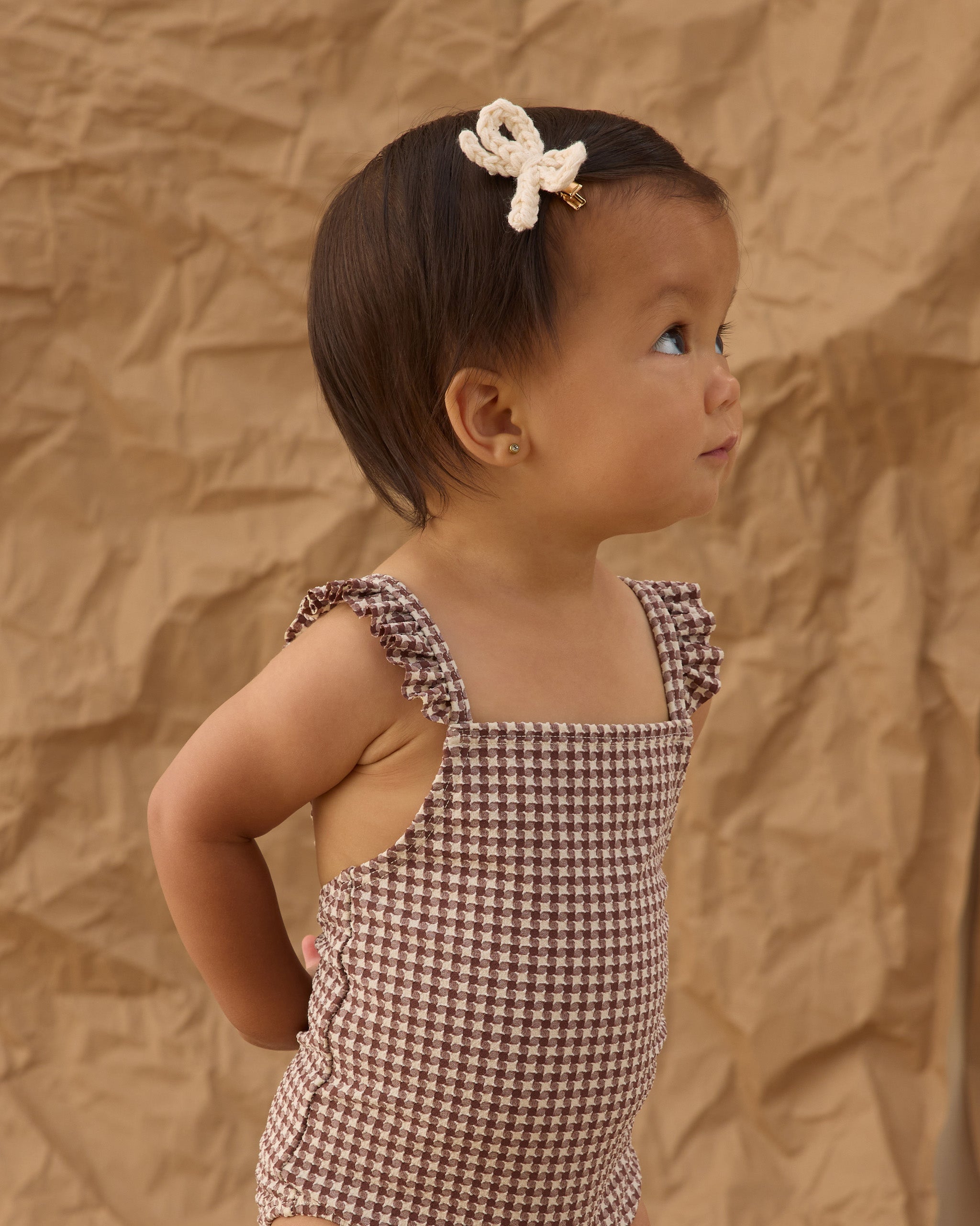 Positano One-Piece || Chocolate Houndstooth