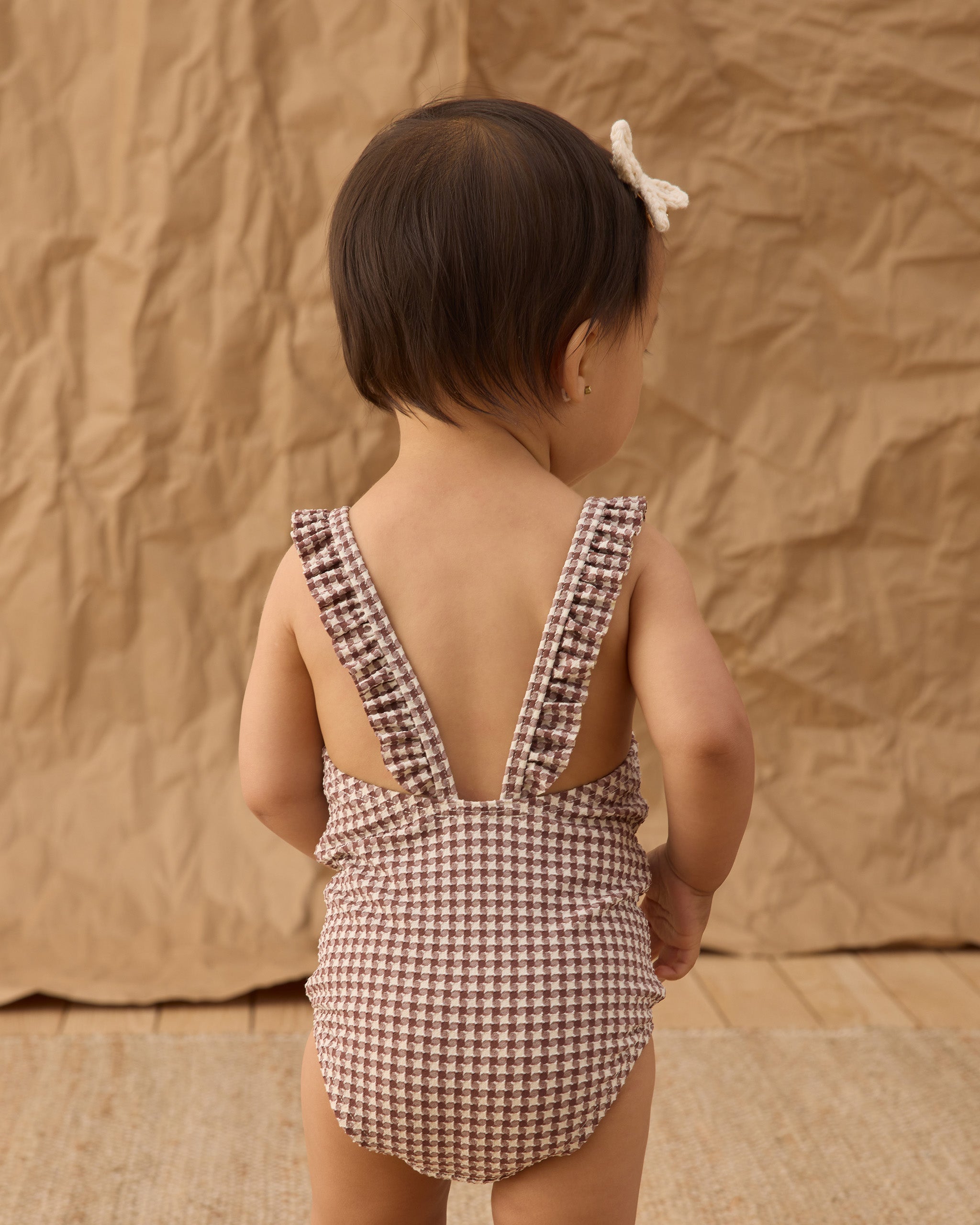 Positano One-Piece || Chocolate Houndstooth