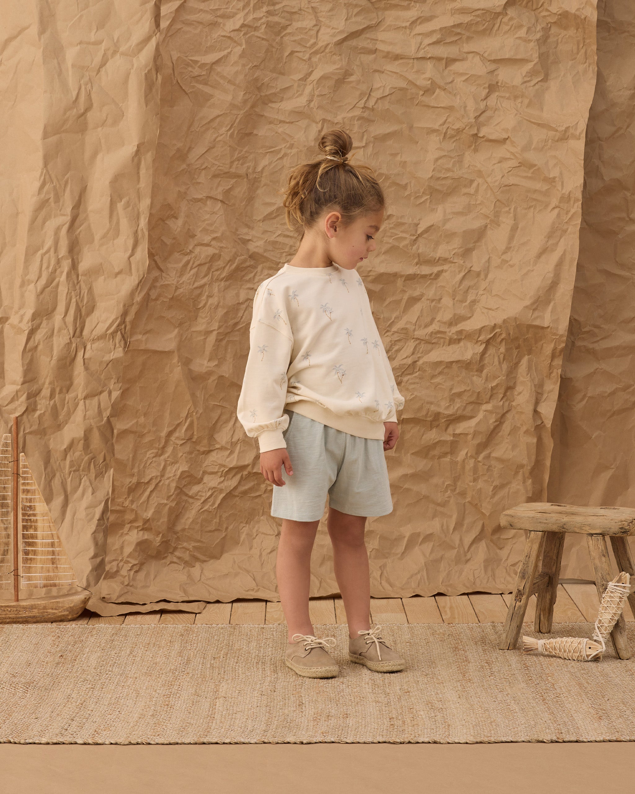 Relaxed Sweatshirt || Palms - Natural